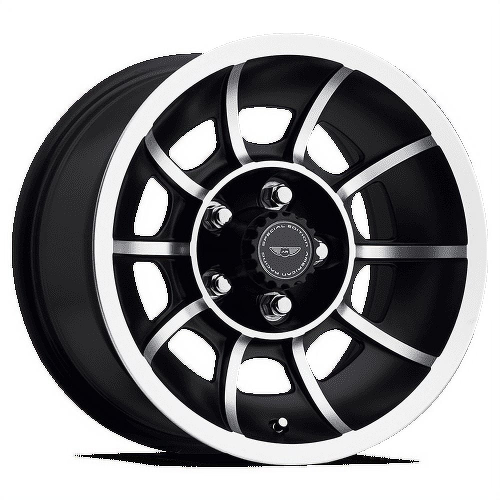 American Racing Vintage Aluminum Rim VN47 VECTOR 15X8.5in Satin Black Machined Finish, VN4758565B