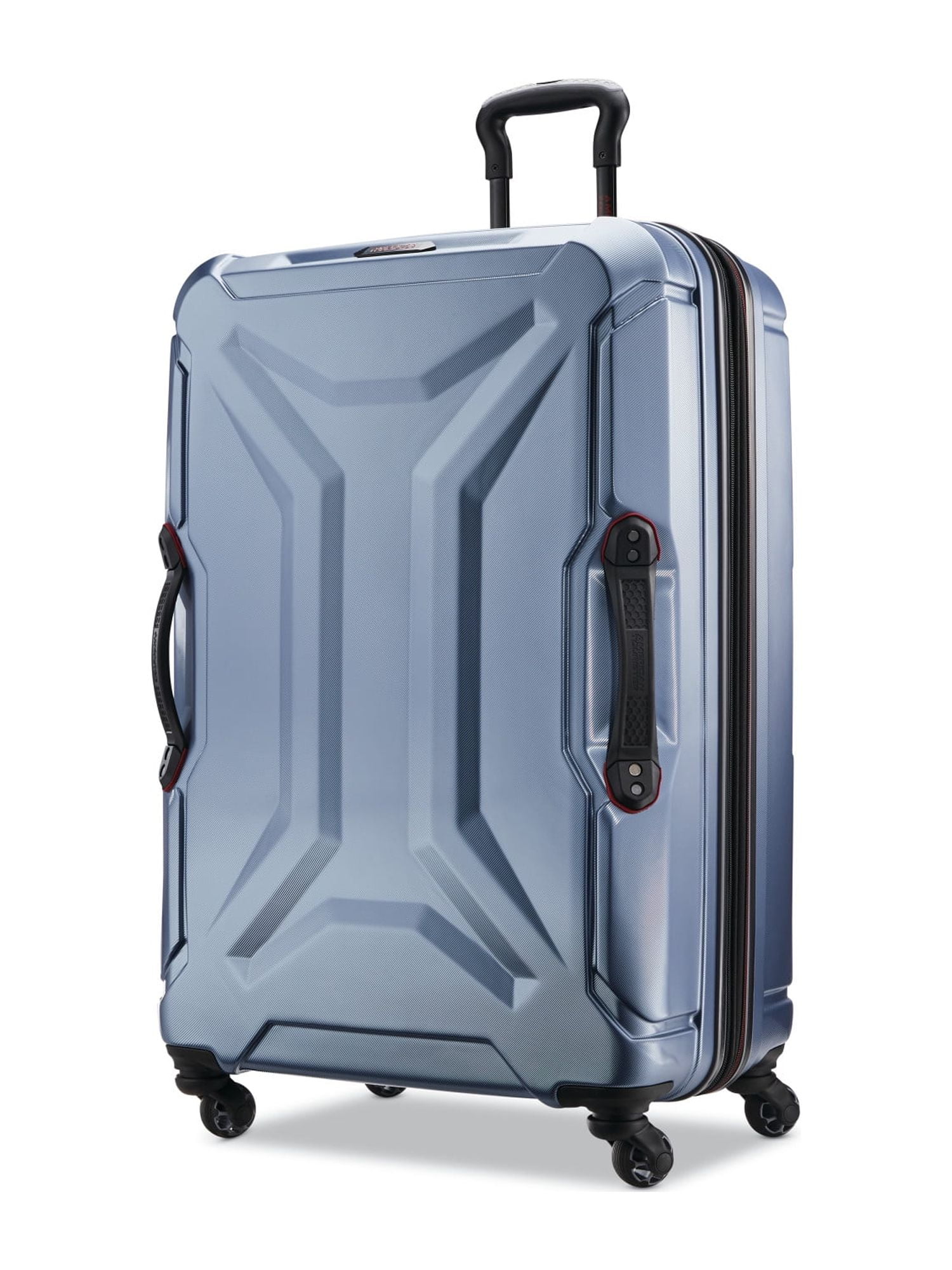 American Tourister Cargo Max 28" Hardside Durable Large Checked Spinner Luggage with Divider Pockets, Slate Blue