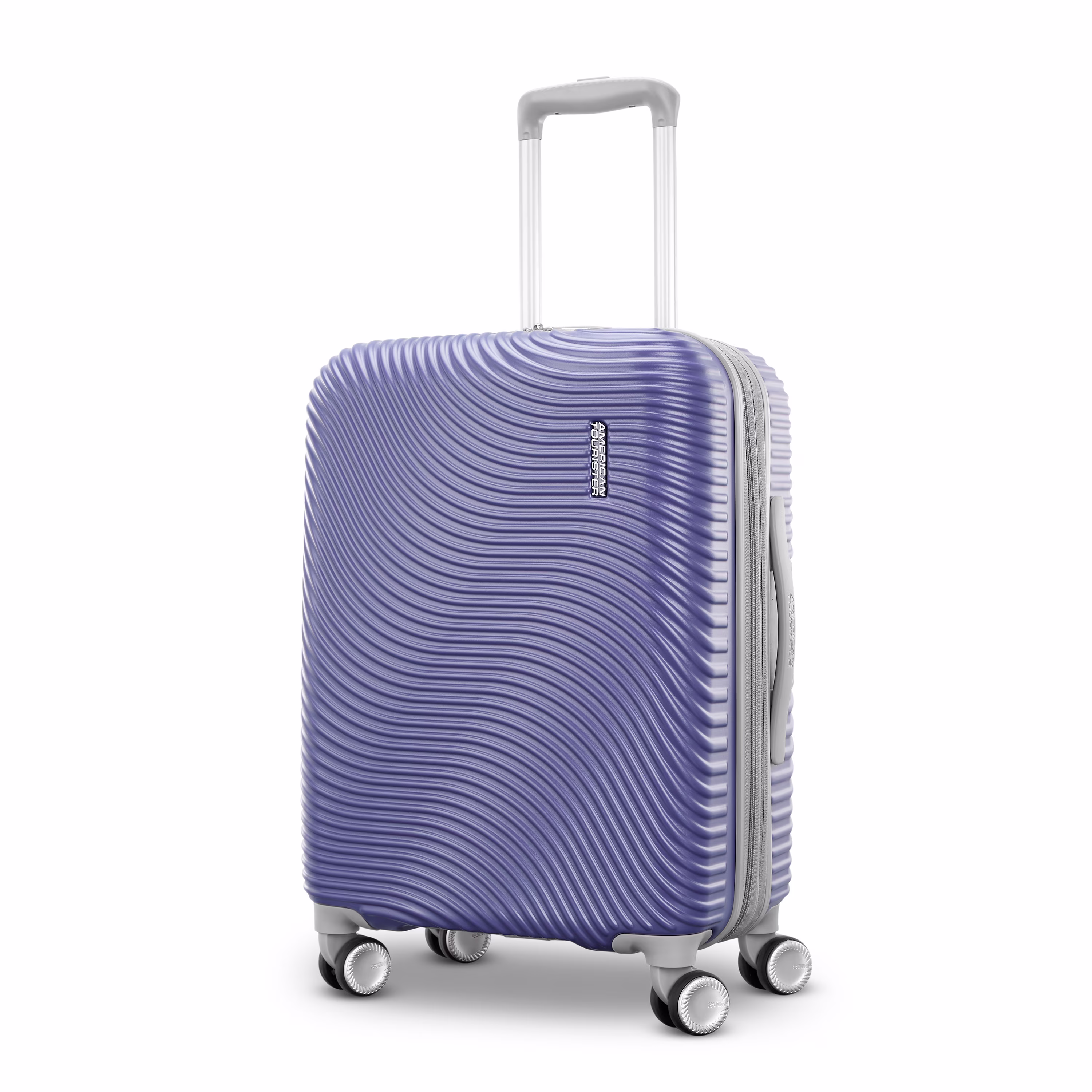 American Tourister Color Waves Carry On Expandable Luggage Suitcase with Spinner Wheels, Dusk Purple