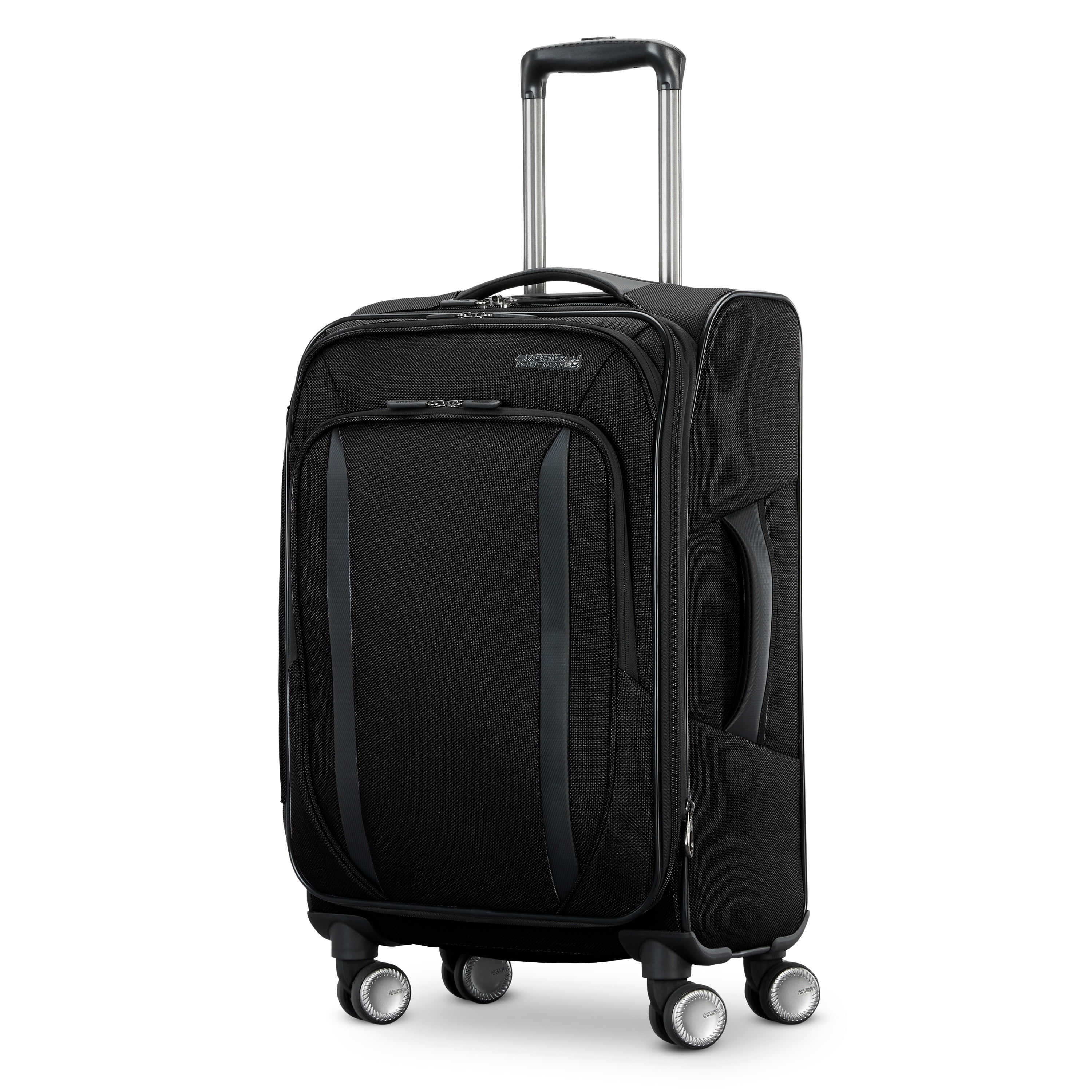 American Tourister Dash XLT Softside Carry On Luggage with Spinner Wheels Single Piece - Black
