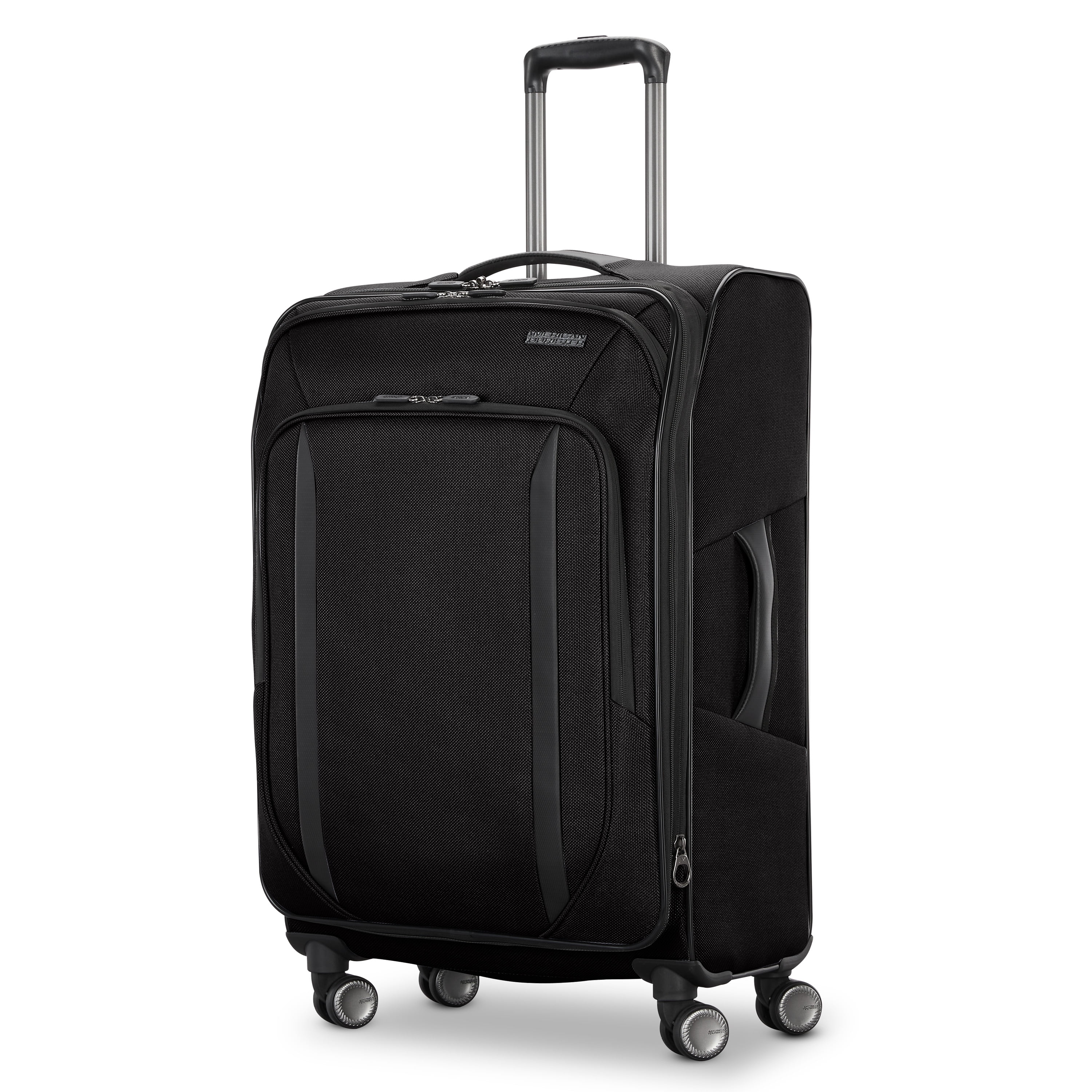 American Tourister Dash XLT Softside Medium Checked Luggage with Spinner Wheels Single Piece - Black