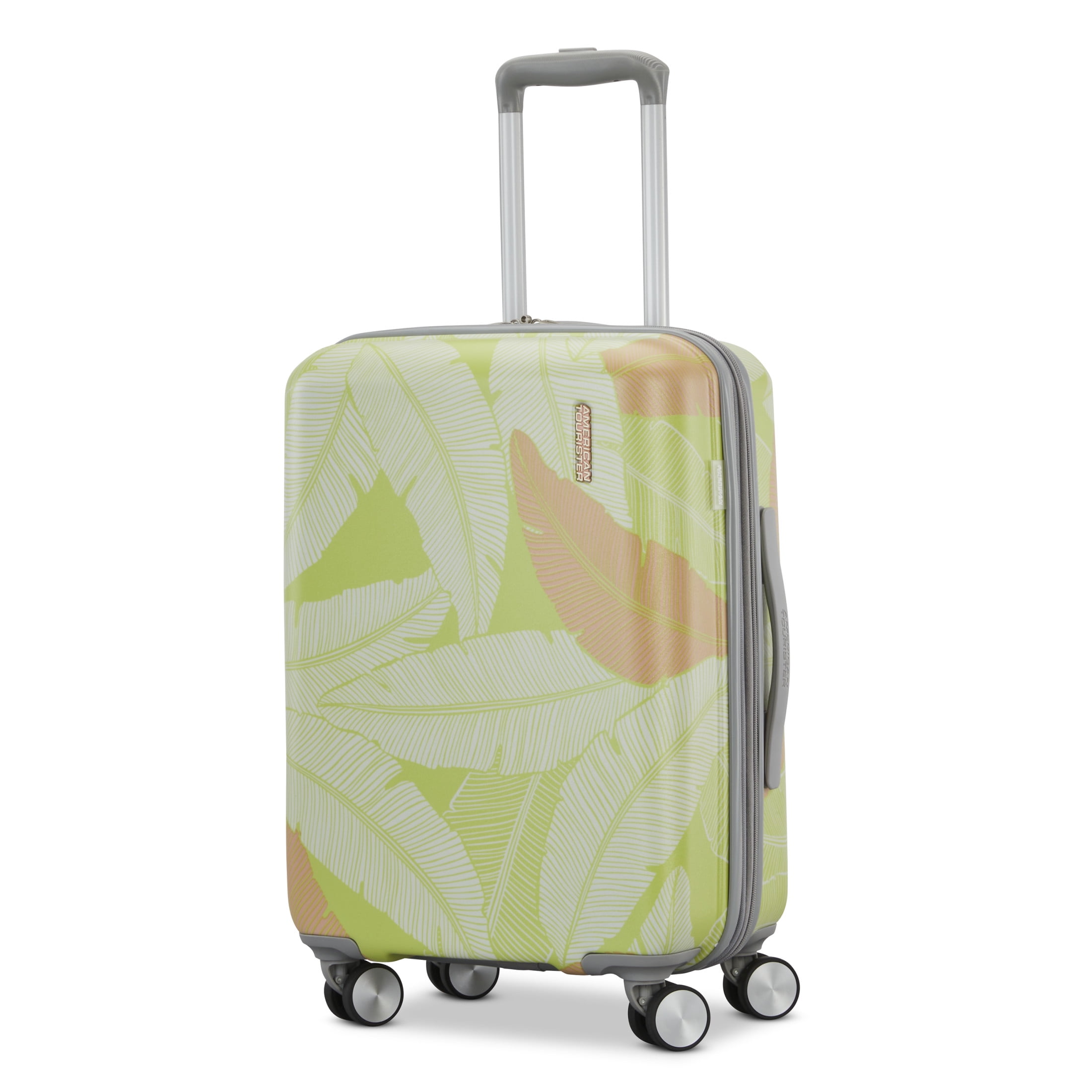 American Tourister Moonlight II 20-Inch Carry On Luggage with Spinner Wheels - Palm Print