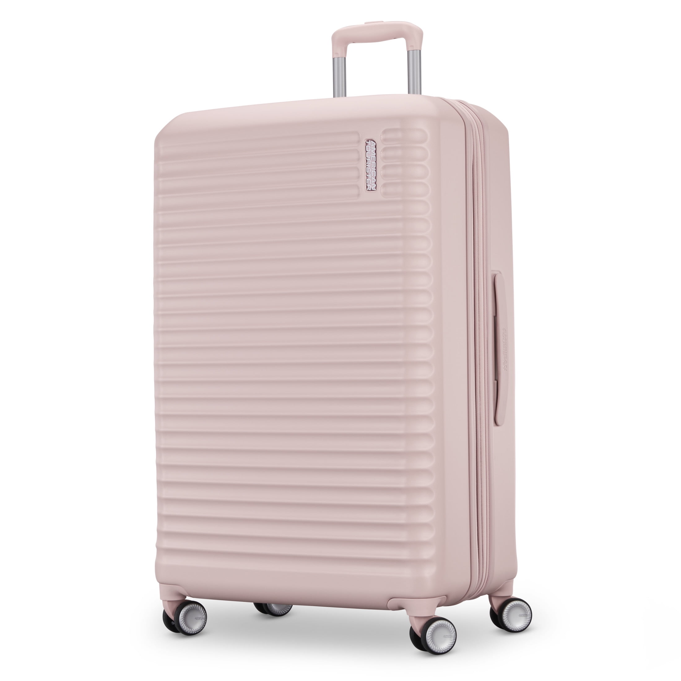 American Tourister Stratum 3.0 Large Hardside Checked Suitcase with Spinner Wheels - Pink Blush