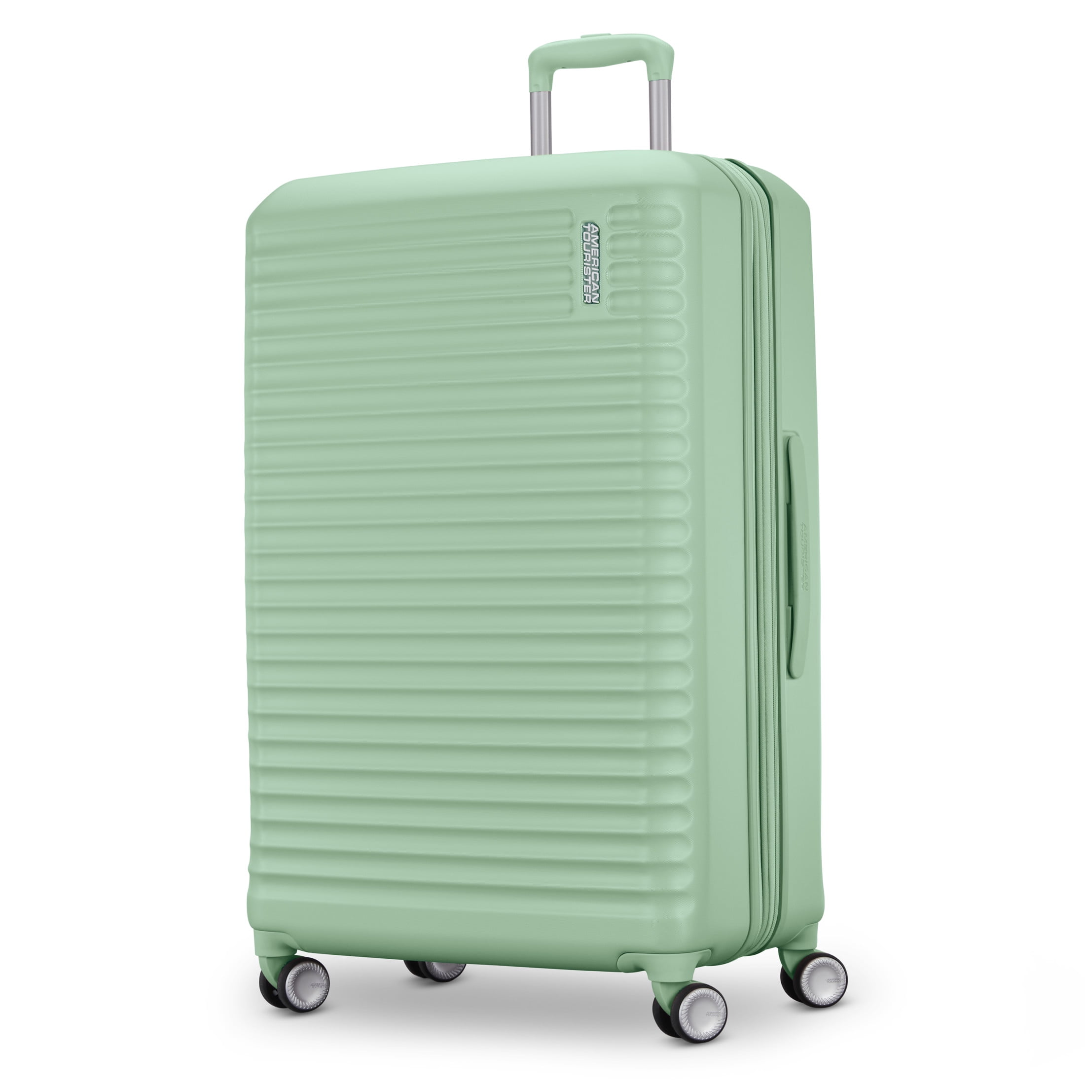 American Tourister Stratum 3.0 Large Hardside Checked Suitcase with Spinner Wheels - Surreal Green
