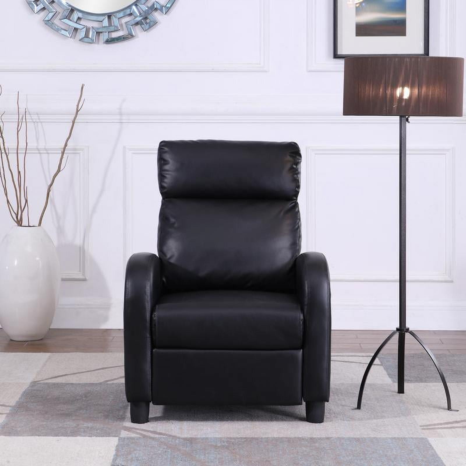 Anabelle Black PVC Recliner