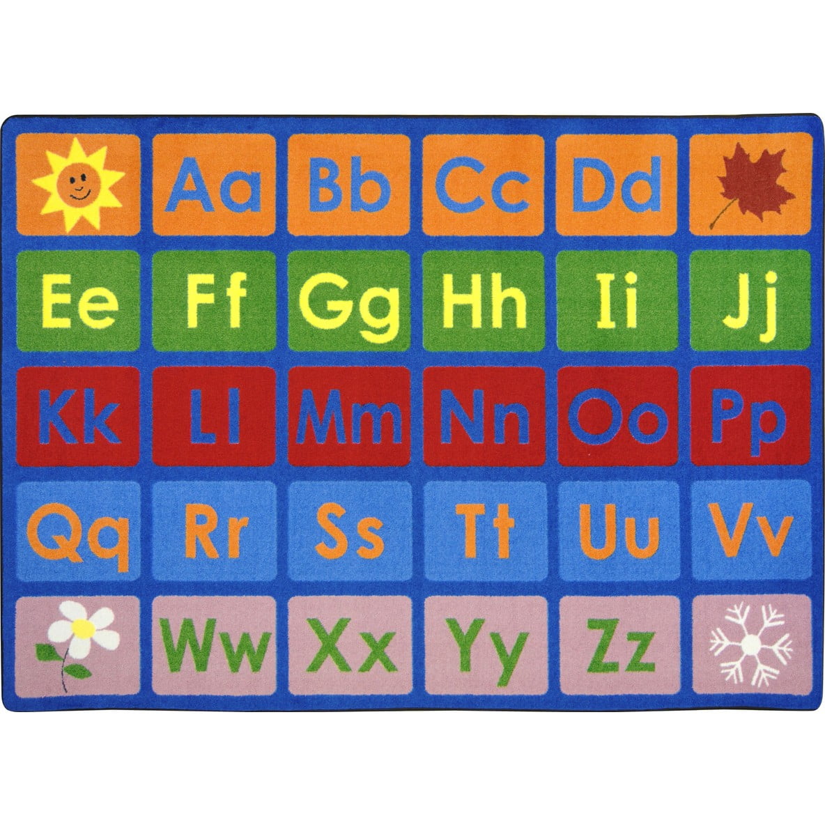 Any Day Alphabet 7'8" x 10'9" area rug in color Multi