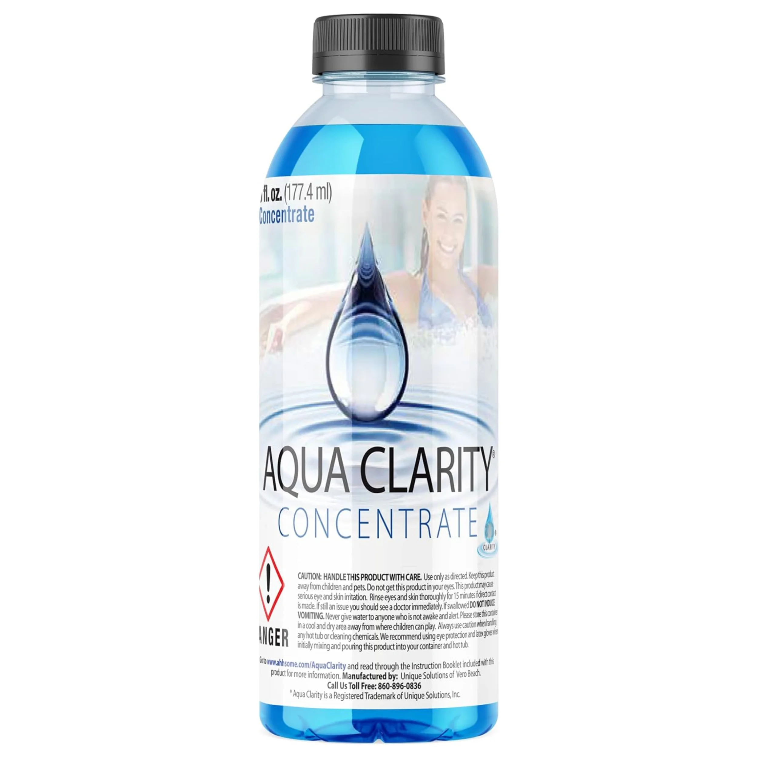 Aqua Clarity Hot Tub Cleaner Concentrate, Clarifier & Conditioner, 1-Year Complete Hot Tub Care
