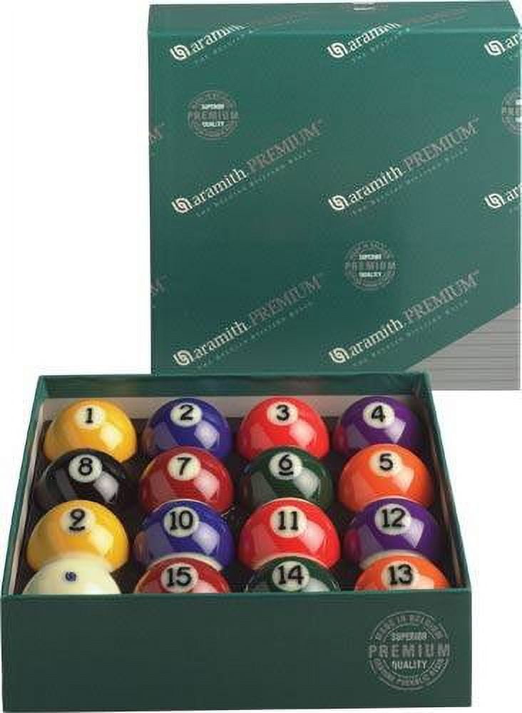 Aramith Pure Phenolic Premium Regulation Size Billiard Balls Set (16 Count)