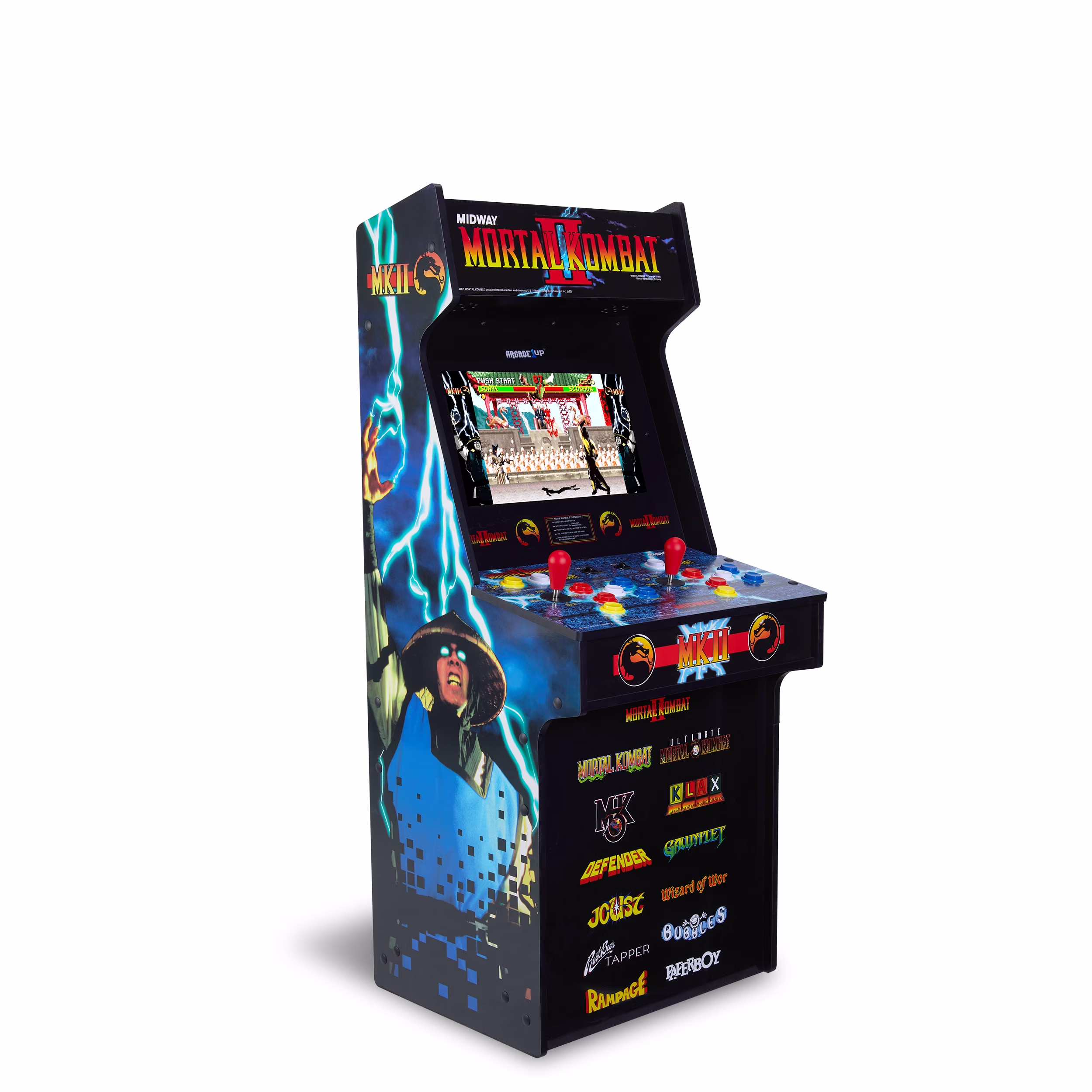 Arcade1Up Mortal Kombat II Classic SE Arcade Machine – 4 - Foot Cabinet, 13 Classic Video Games, 15.6” IPS Display, Easy Assembly, Perfect for Home Gaming