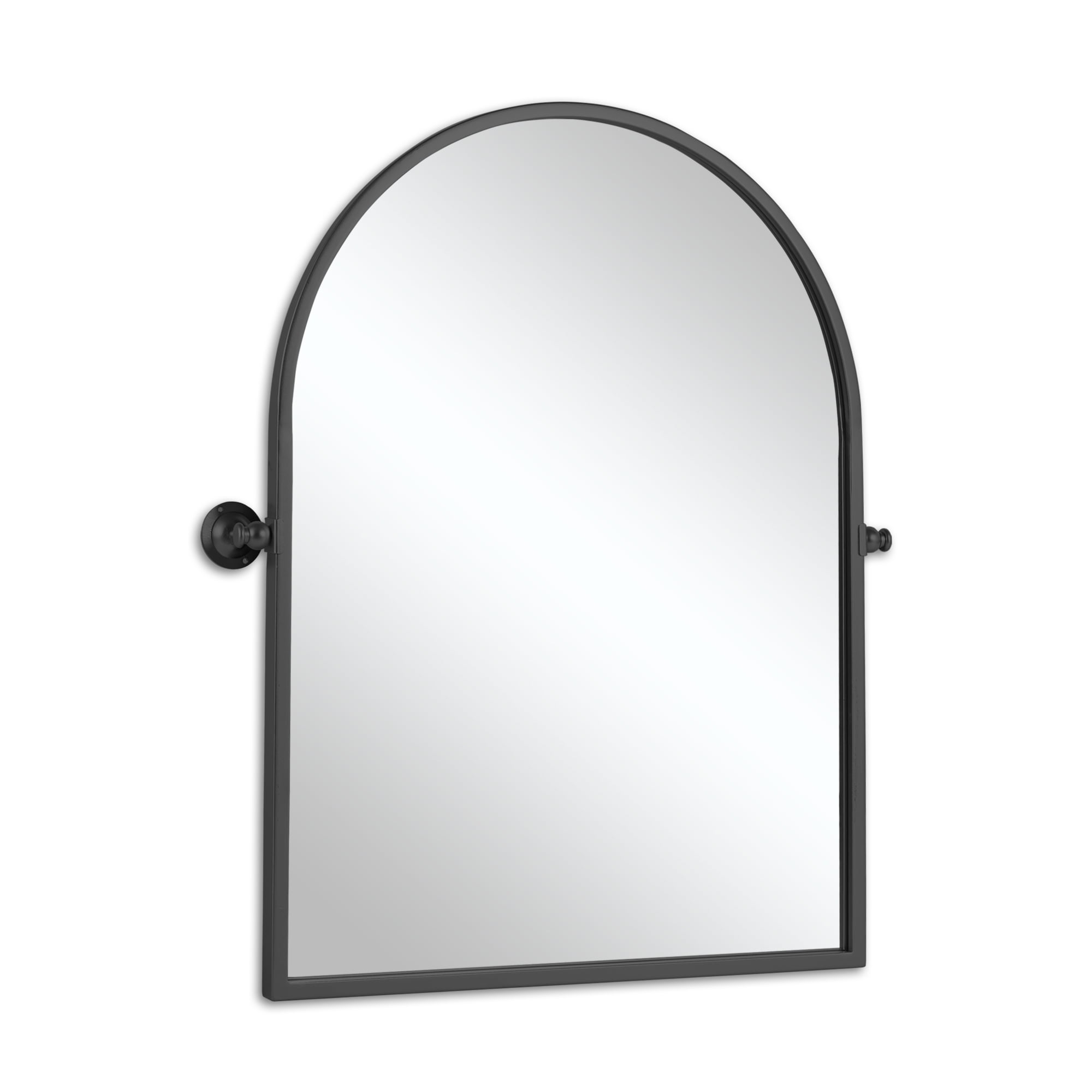 Arched Wall Mirror Small Arch Mirror Wall-Mounted Mirror 36"x24",Black,Iron