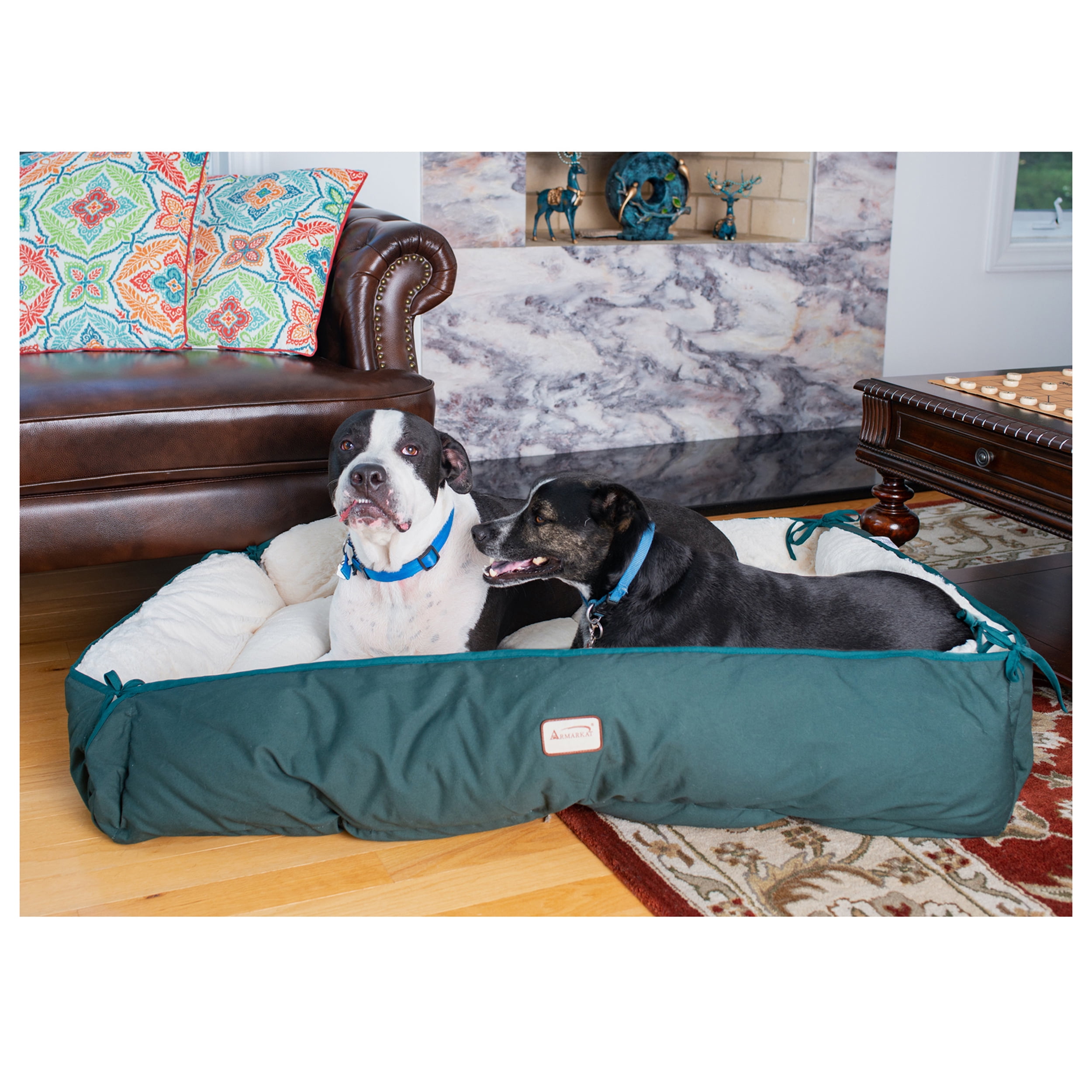 Armarkat Pet Bed 64-Inch by 50-Inch D04HML/MB-Xtra Large, Green & Ivory