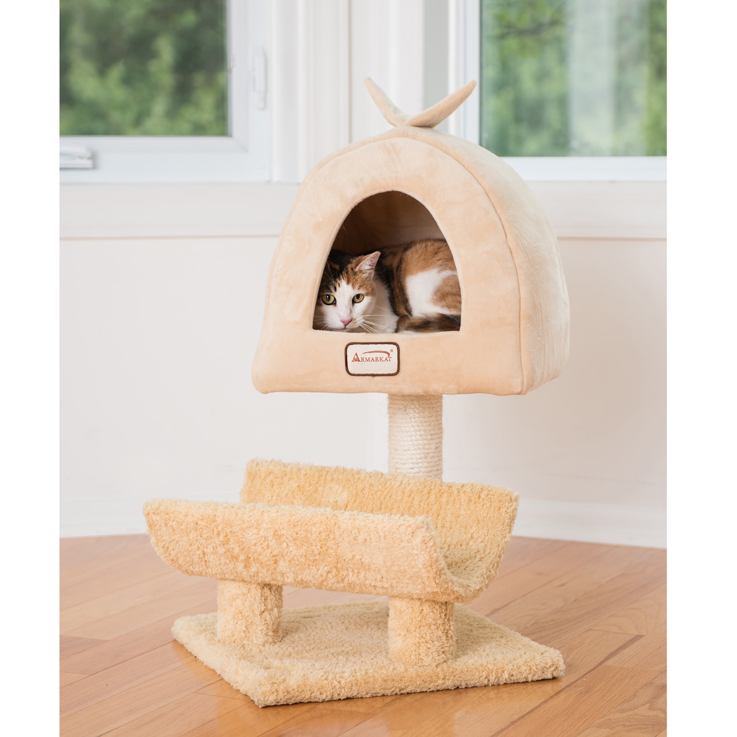 Armarkat real wood Cat Tree, Model X3007, Goldenrod