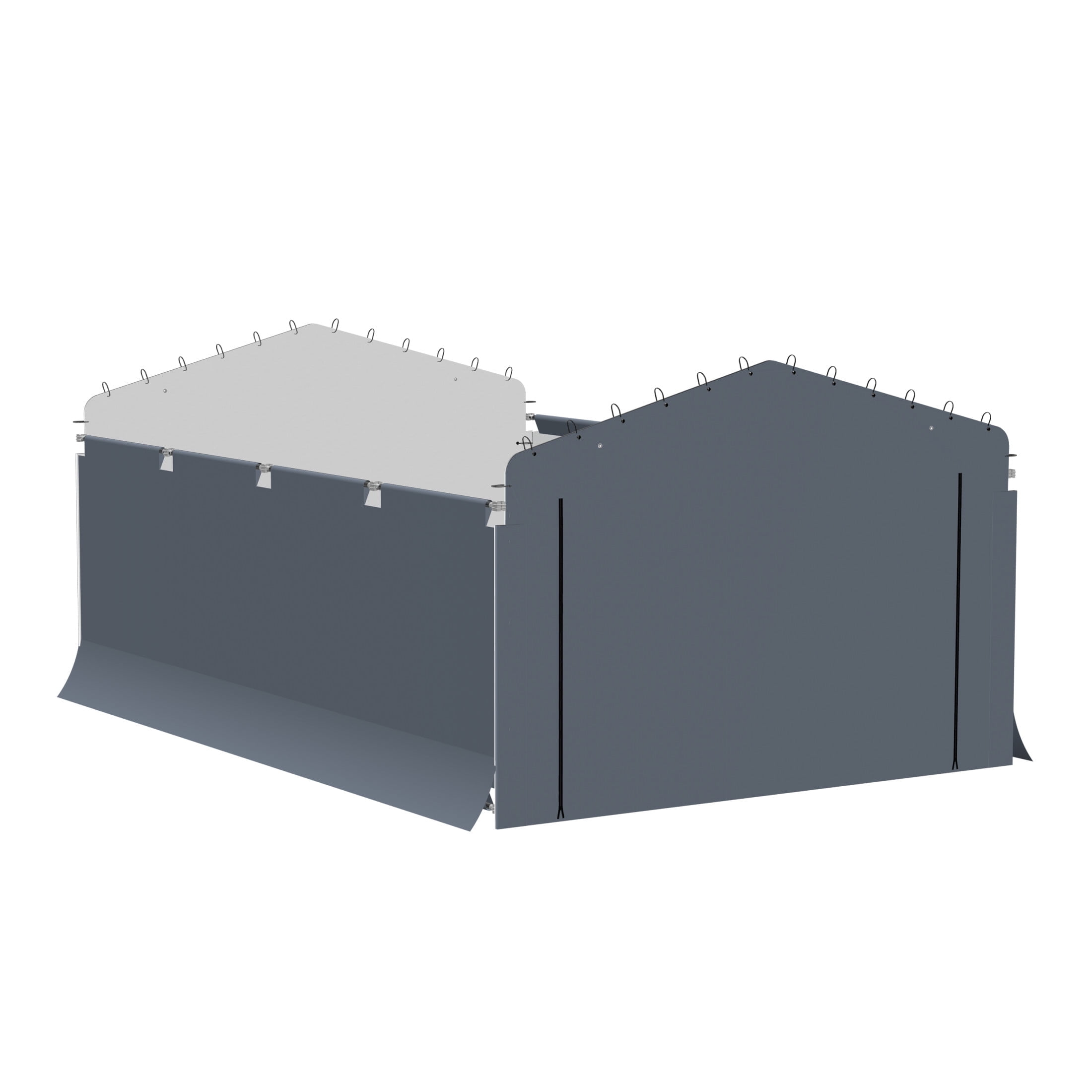 Arrow Carports Enclosure Kit for Galvanized Steel Carport, Fabric Carport Wall Panels, 12' x 20' x 7'