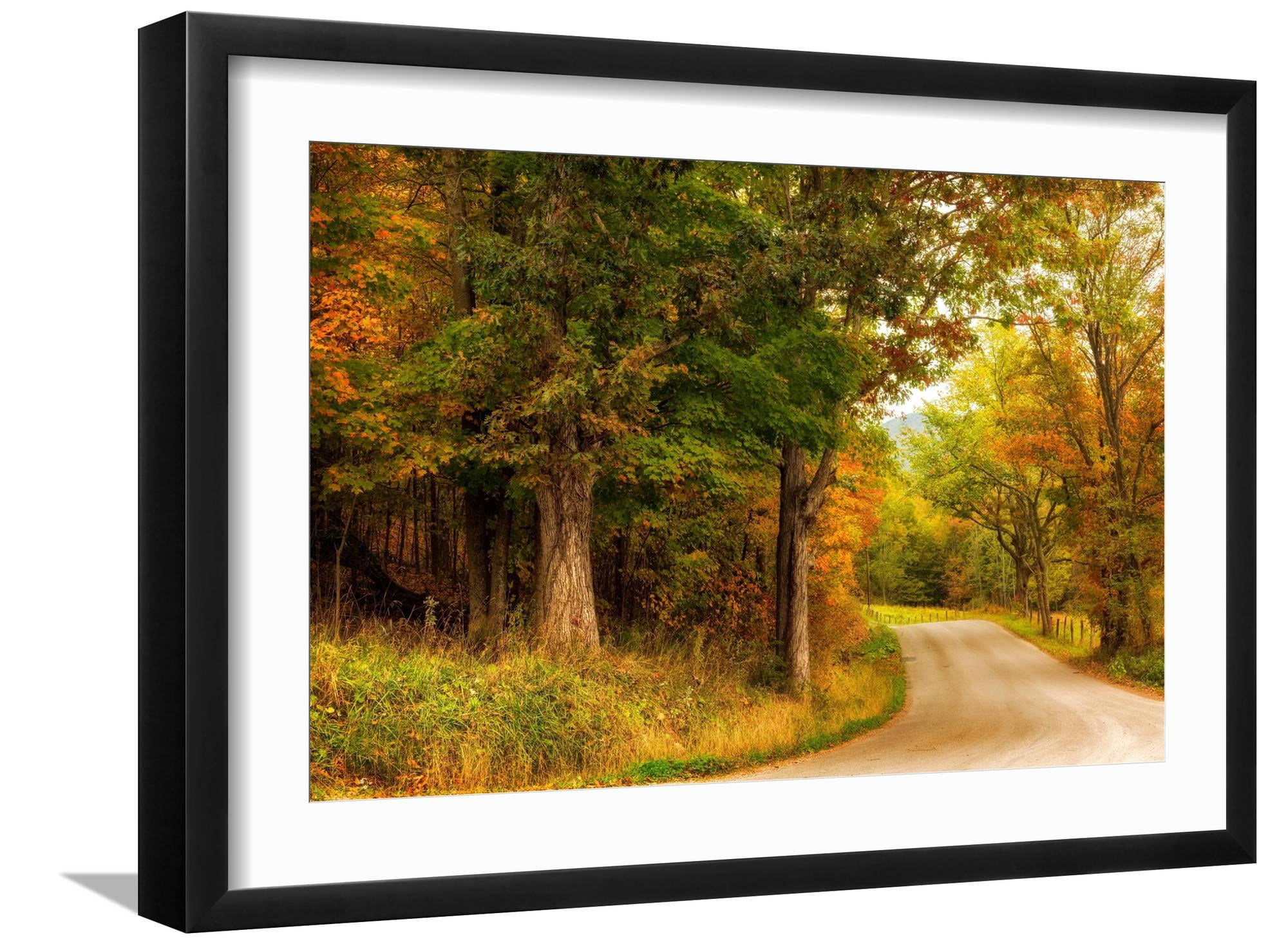 Art.com Autumn's First Day Art Print by Andy Amos, Black Frame Wall Art, 23" x 17"