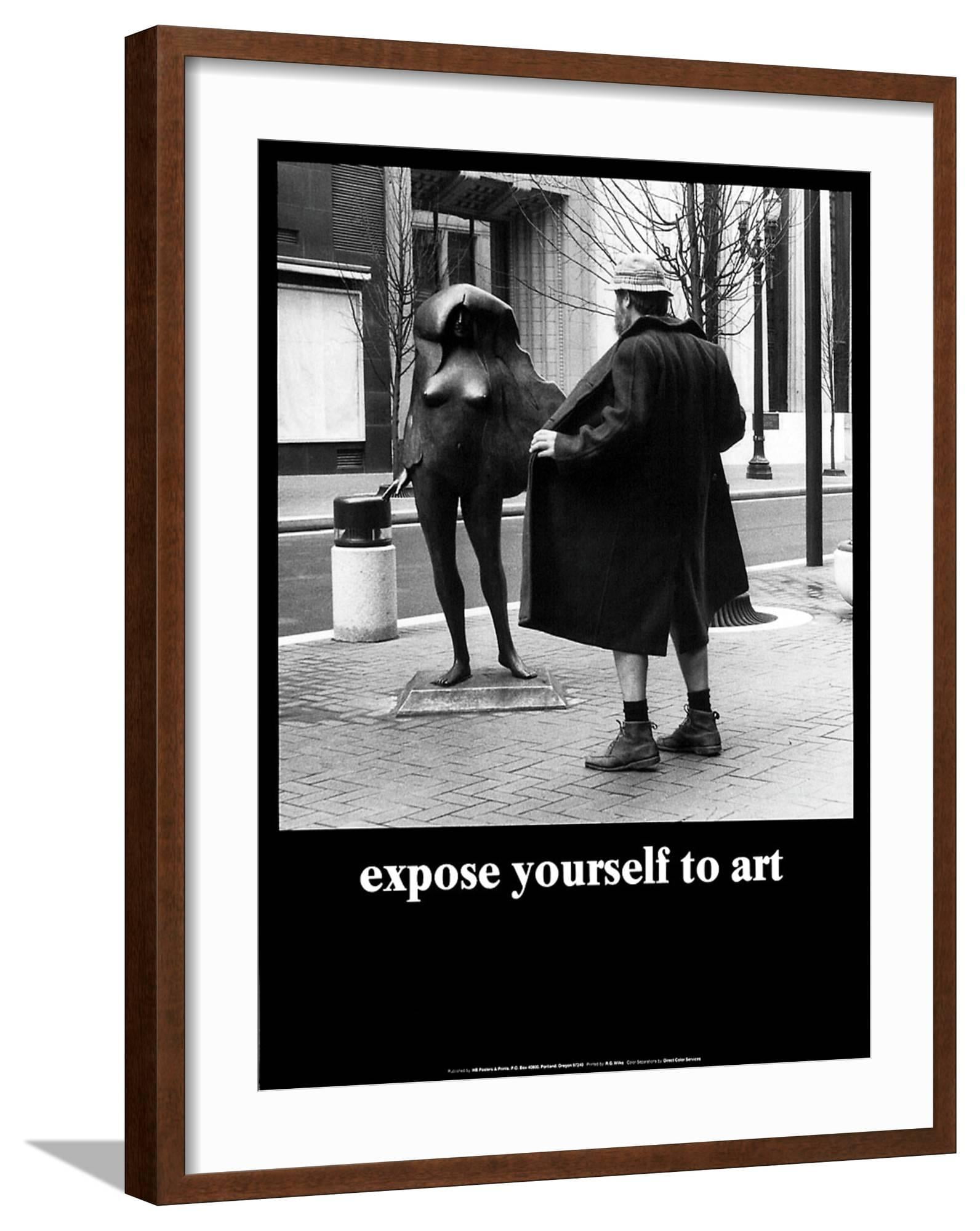 Art.com Expose Yourself to Art Art Print by M^ Ryerson, Brown Frame Wall Art, 23" x 29"