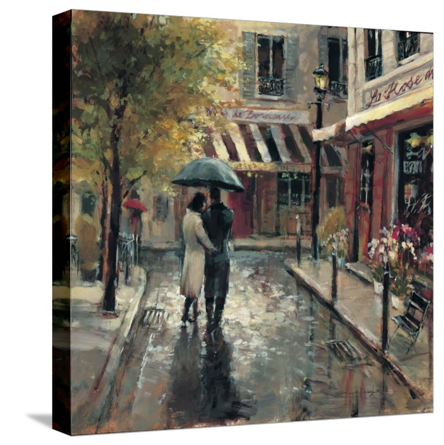 Art.com Romantic Stroll Stretched Canvas Print Wall Art by Brent Heighton, 16" x 16"