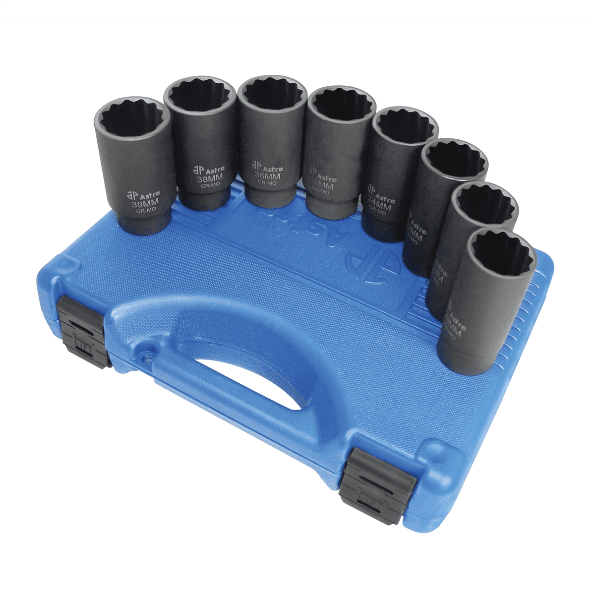 Astro Pneumatic 8pc 12-Point Axle Nut Socket Set
