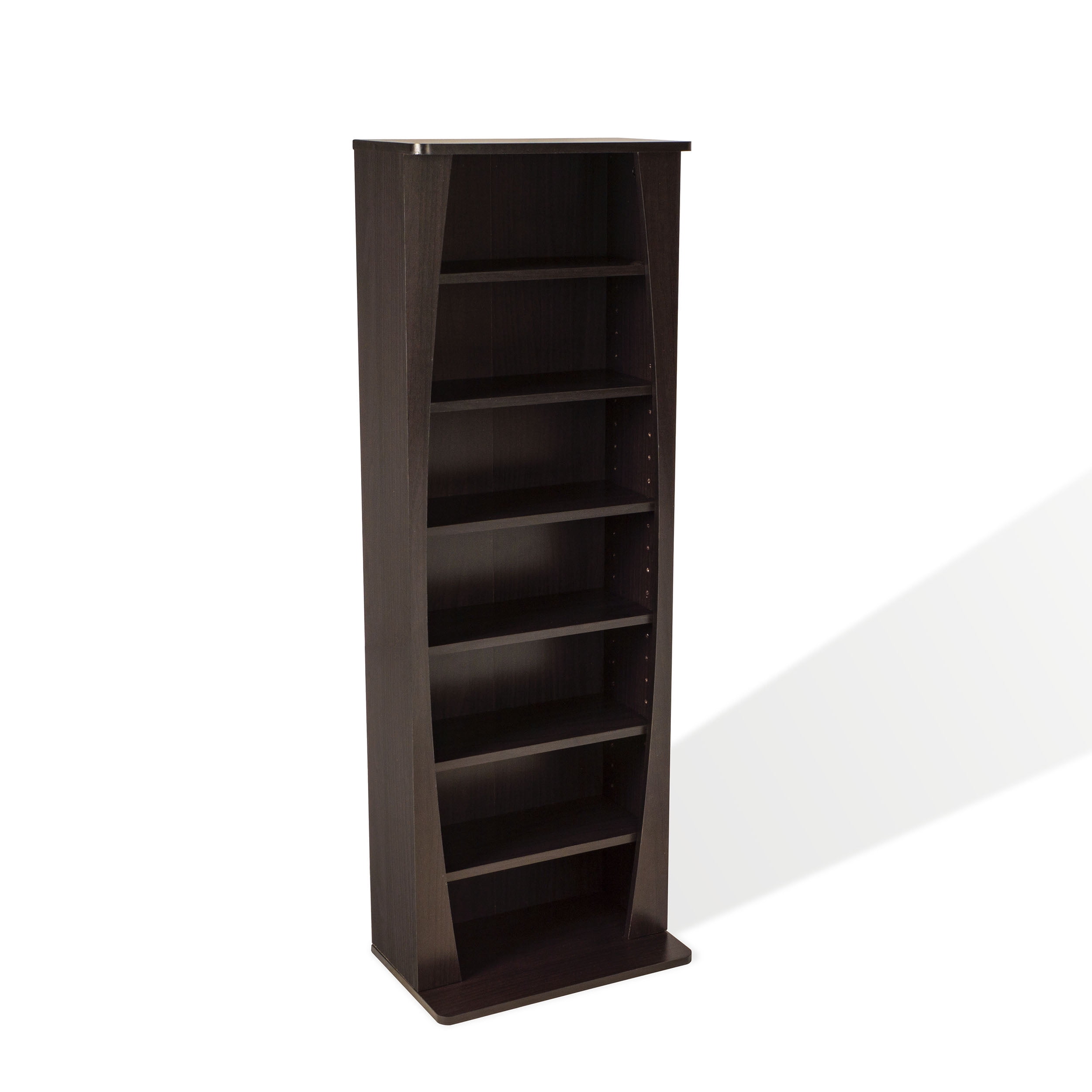 Atlantic Canoe Curved Multimedia Cabinet Storage in Espresso