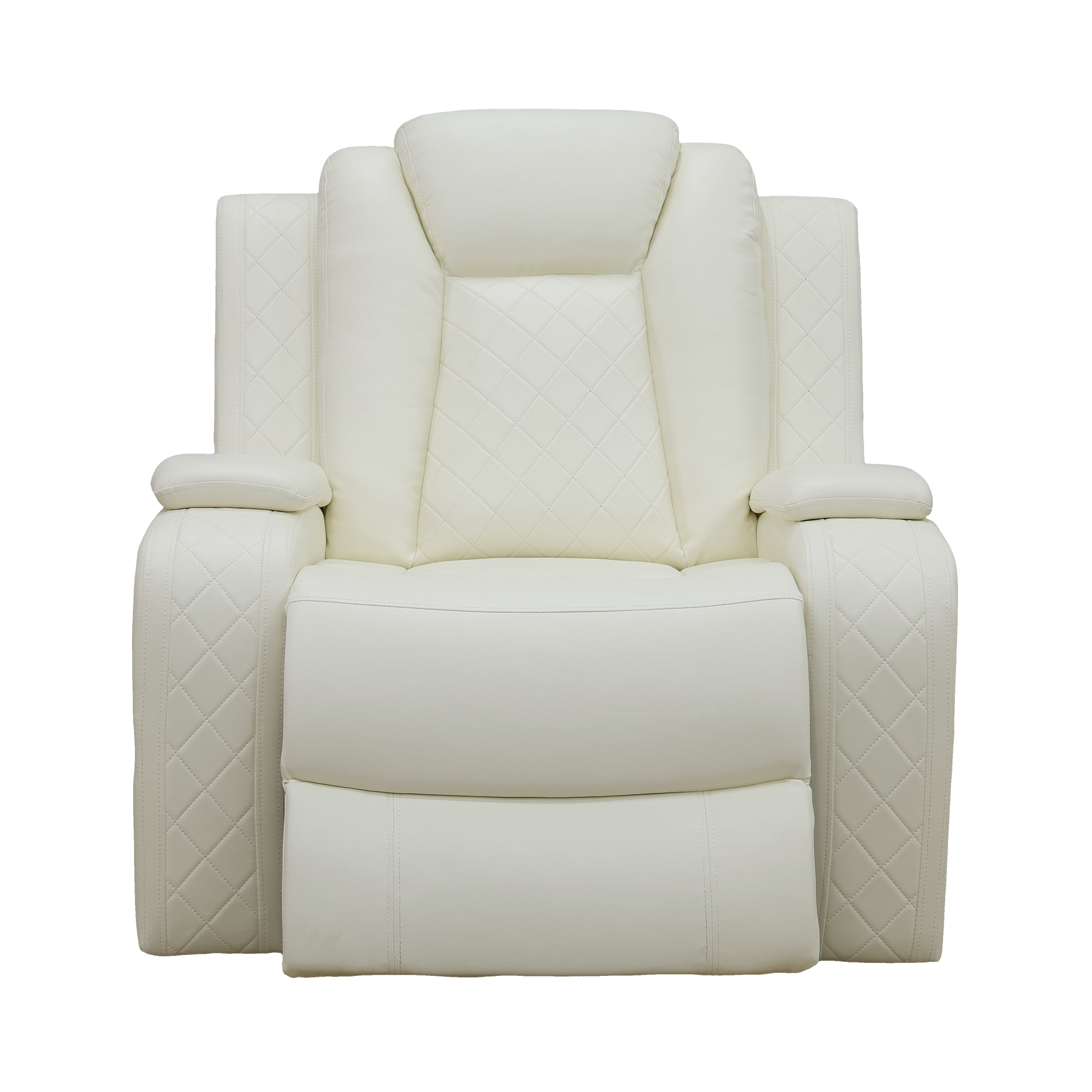 Aukfa Power Recliner Chair Sofa with Storage and USB for Living Room,Beige