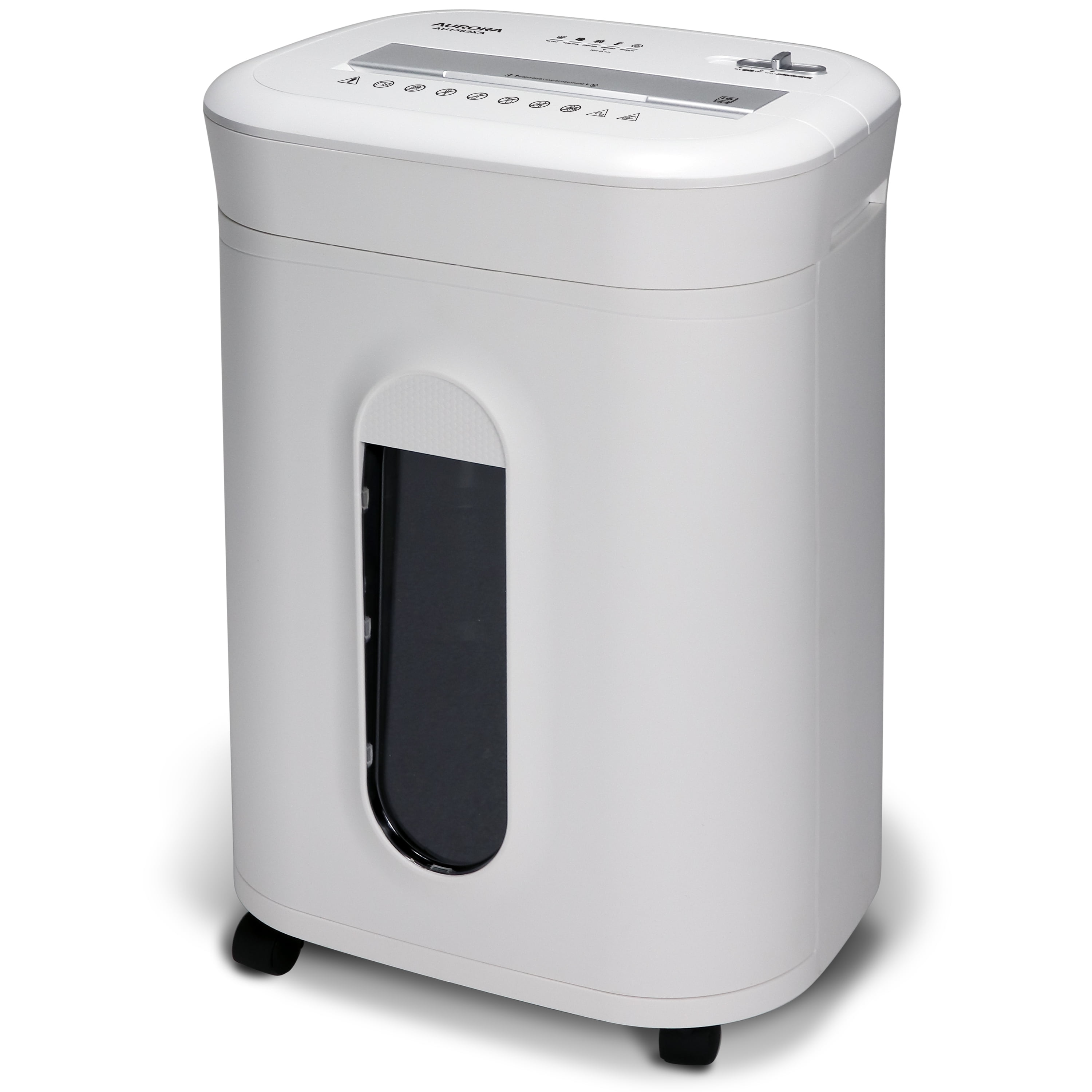 Aurora AU1562XA Heavy Duty Anti-Jam 15-Sheet Crosscut Shredder/60 Min Run Time/ 6-Gallon Pullout Basket, White
