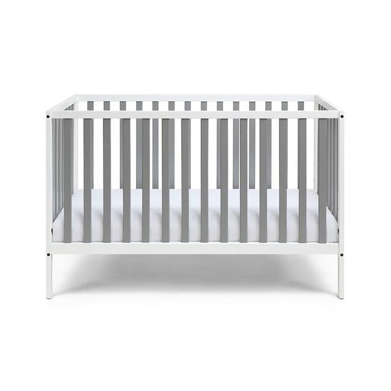 Baby Cache Deux Remi Island Crib, White & Gray