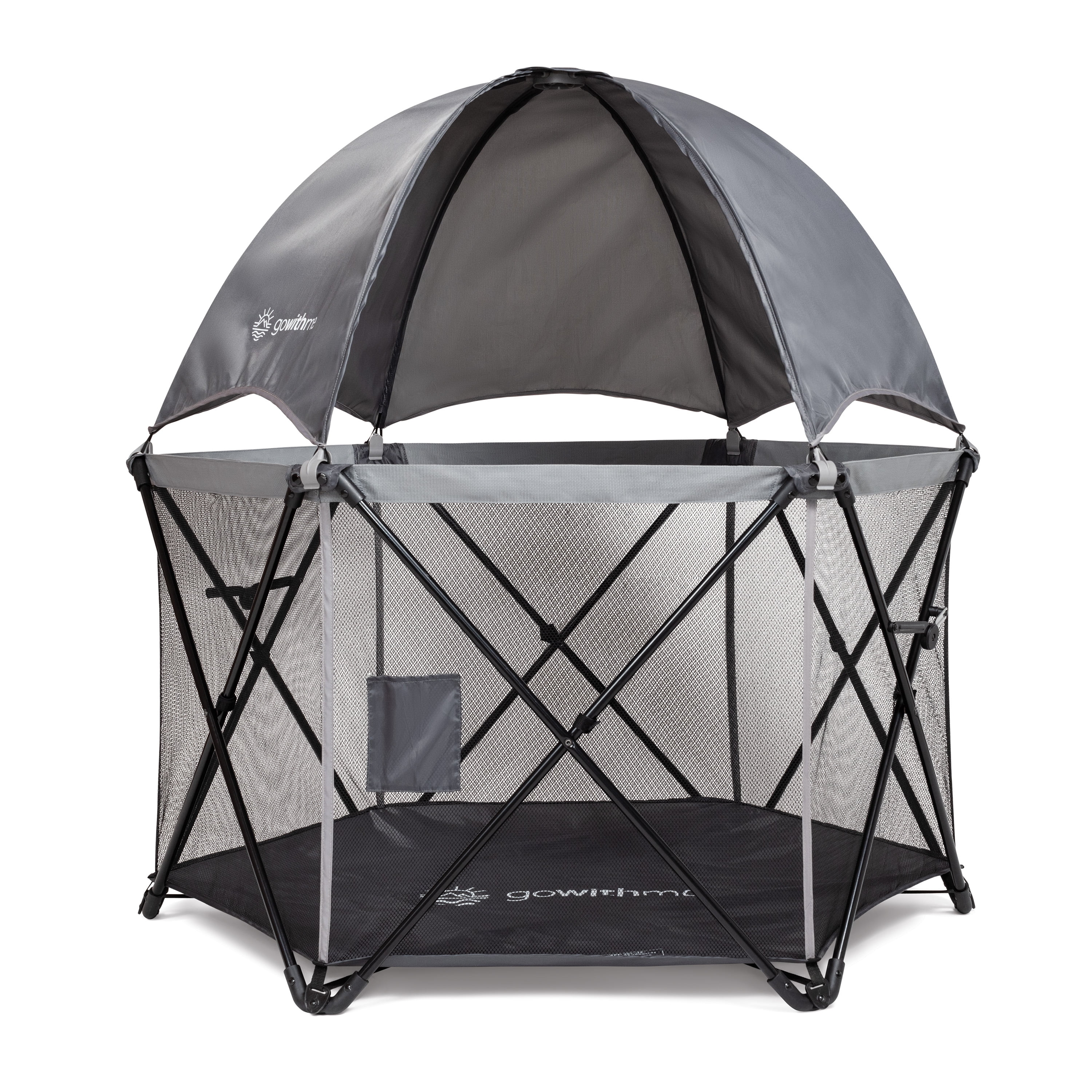 Baby Delight Go with Me Eclipse Portable Toddler Playard with Canopy, Indoor/Outdoor, Grey, Unisex