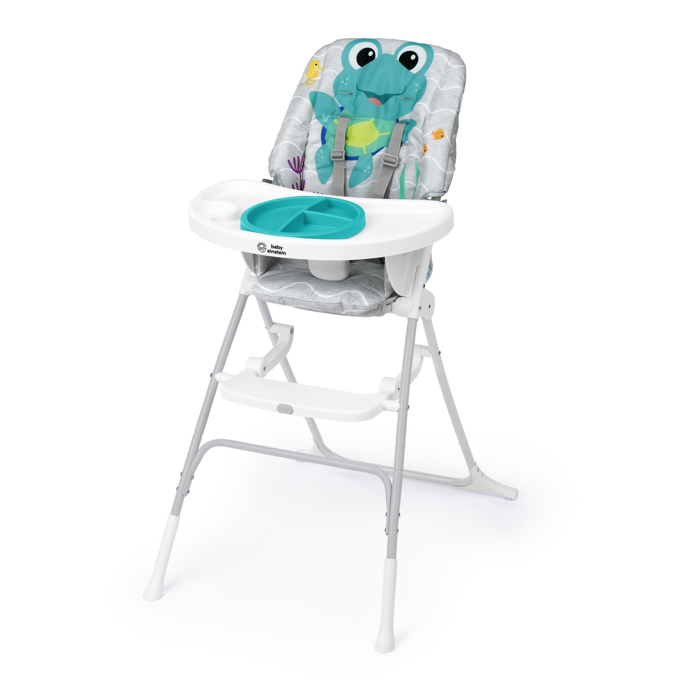 Baby Einstein Ocean Explorers Snack & Splash Compact Folding High Chair, Ages 6 Months and Up, Unisex