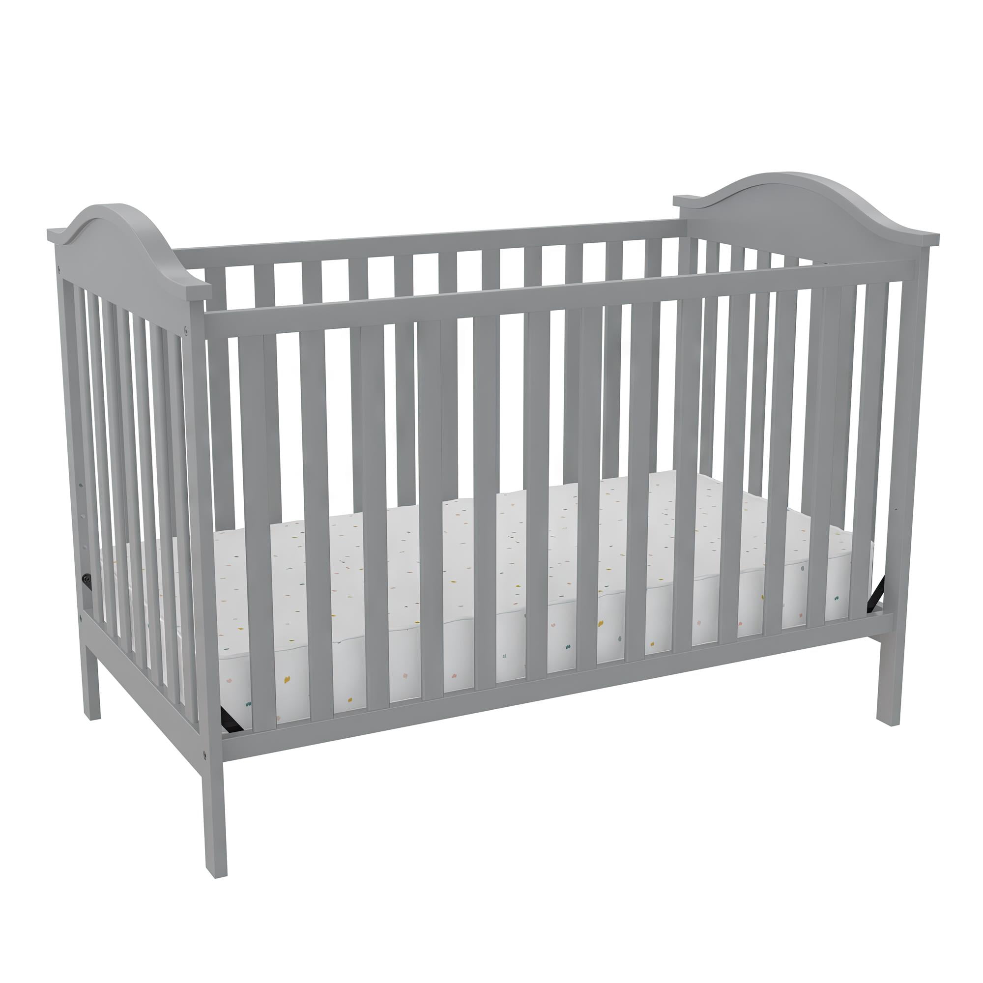 Baby Relax Adele 3-in-1 Convertible Crib, Light Gray