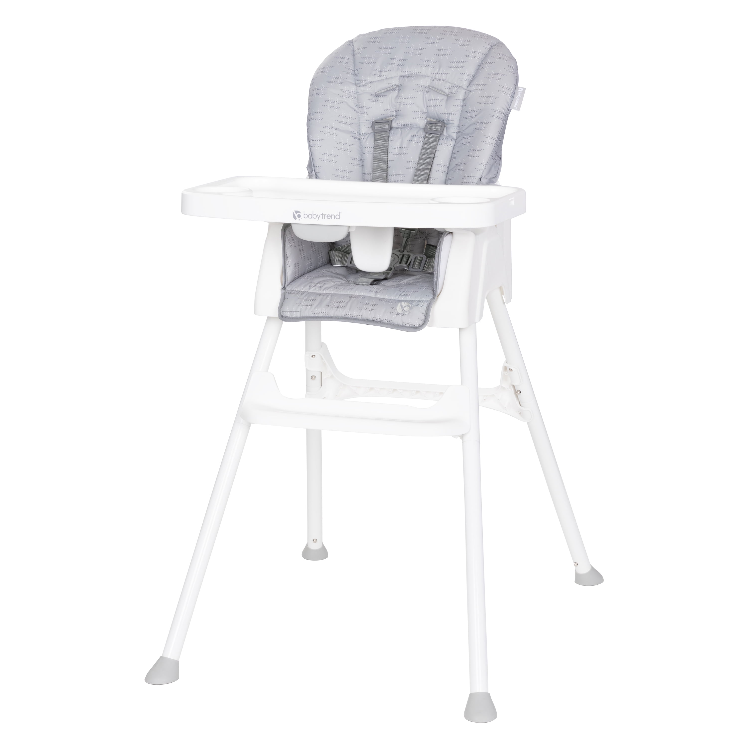 Baby Trend Adapt 4-in-1 High Chair to Toddler Chair, Reclining Seat, Dishwasher Safe Tray, Crosshatch Grey