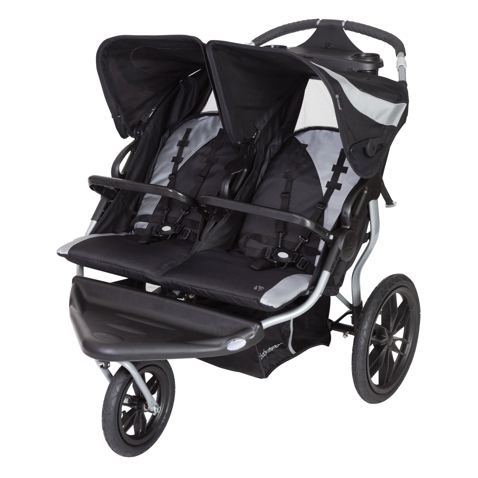 Baby Trend Navigator Double Jogging Stroller - Europa Black, Lightweight with Reclining Seats