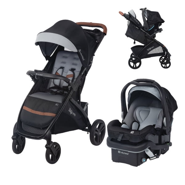 Baby Trend Tango PRO Travel System with Secure-Lift Infant Car Seat - Black, Lightweight Stroller