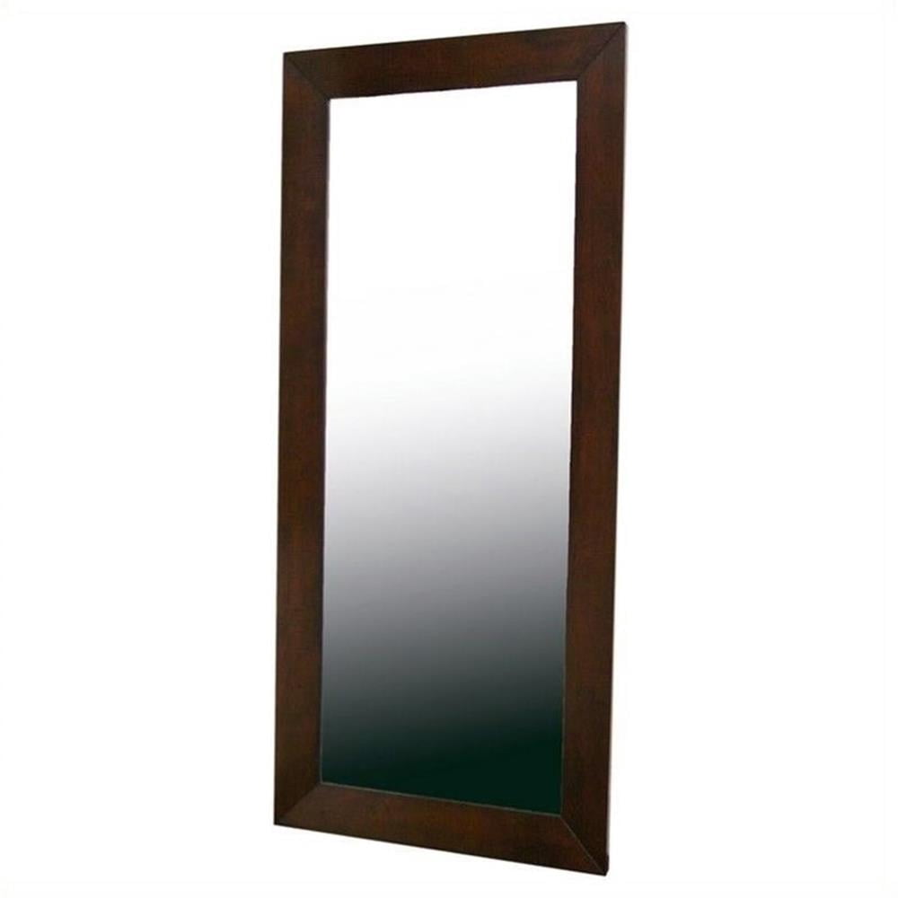 Baxton Studio Doniea Dark Brown Wood Frame Modern Mirror - Rectangle