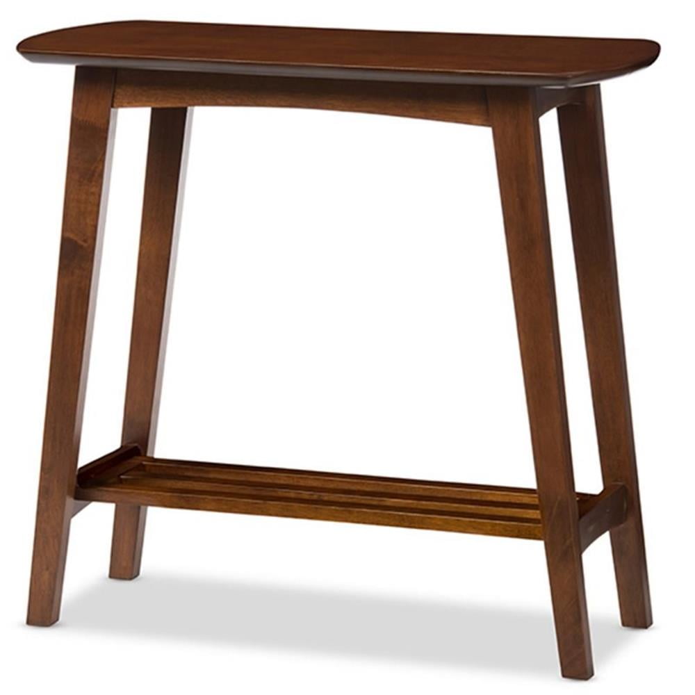 Baxton Studio Sacramento Modern Style Dark Walnut Console Table