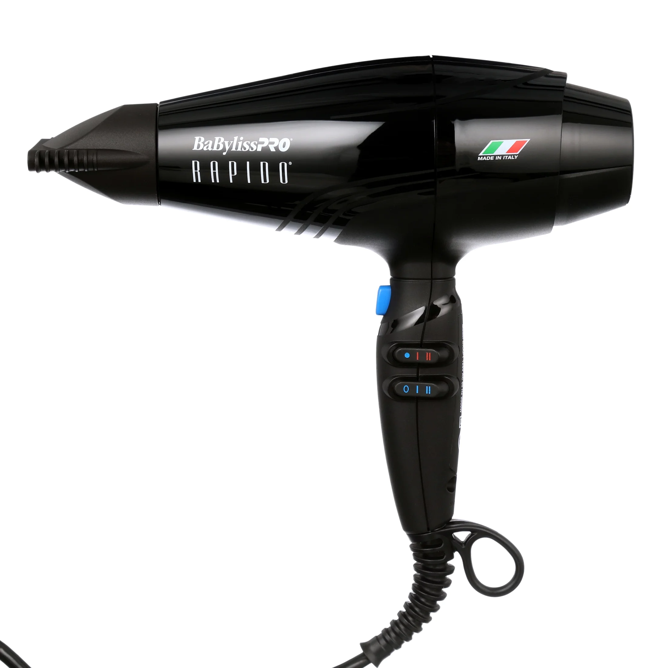 BaBylissPRO Rapido Professional Hair Dryer, Black, Made in Italy