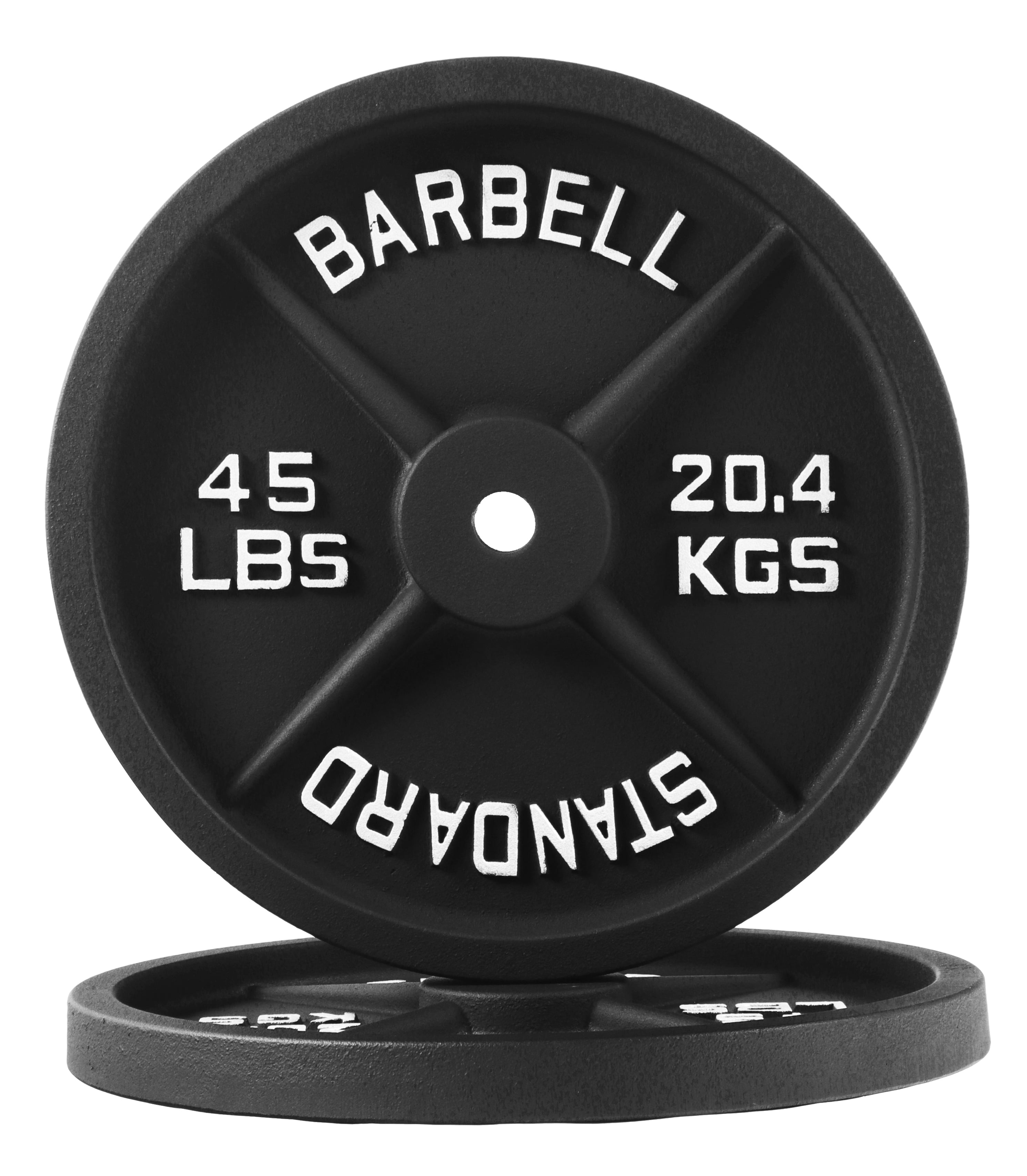 BalanceFrom Classic Cast Iron Weight Plates for Strength Training, 1-Inch, 45-Pound, Pair