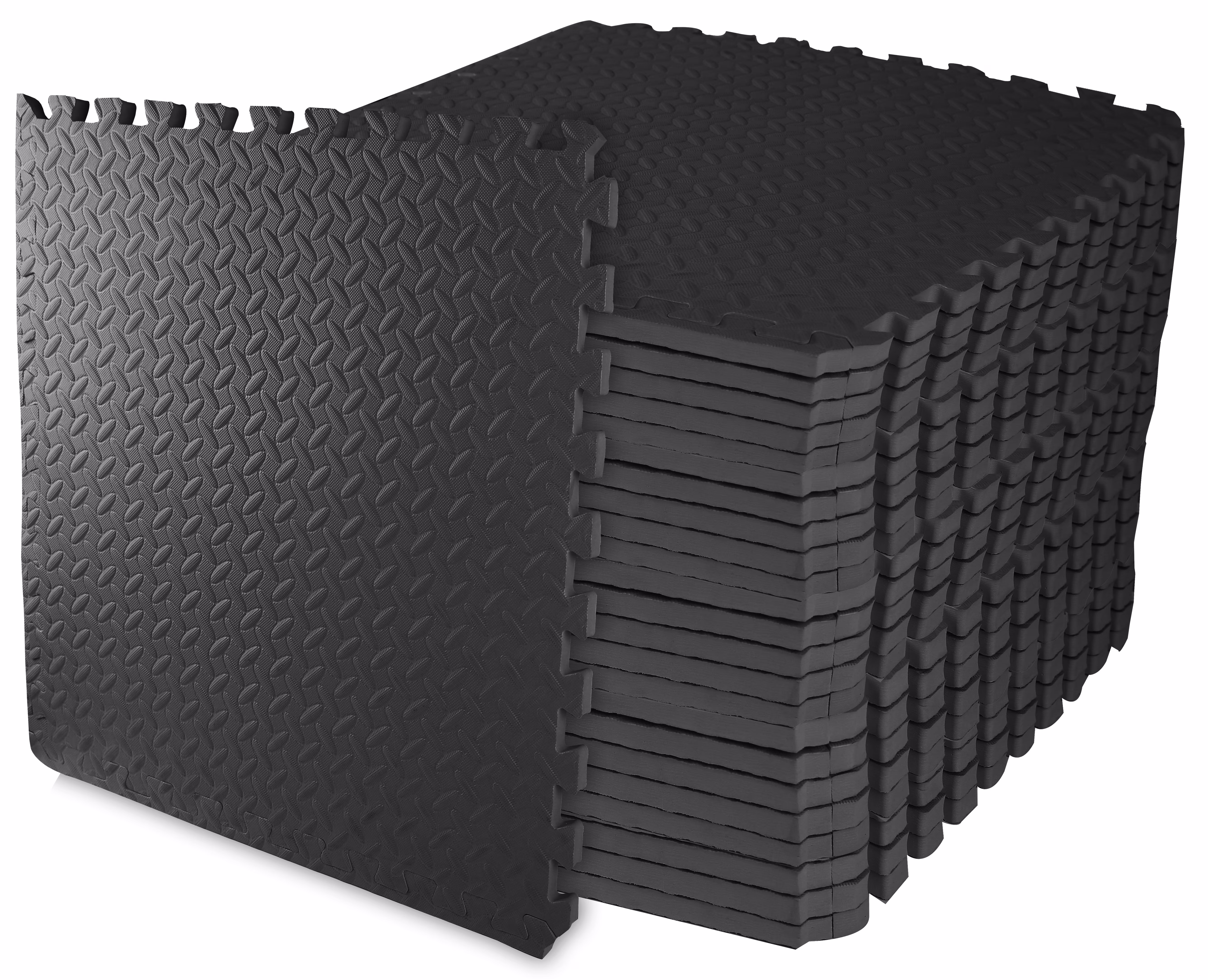 BalanceFrom 96 sq ft EVA Interlocking Exercise Protective Flooring, 24-Tile