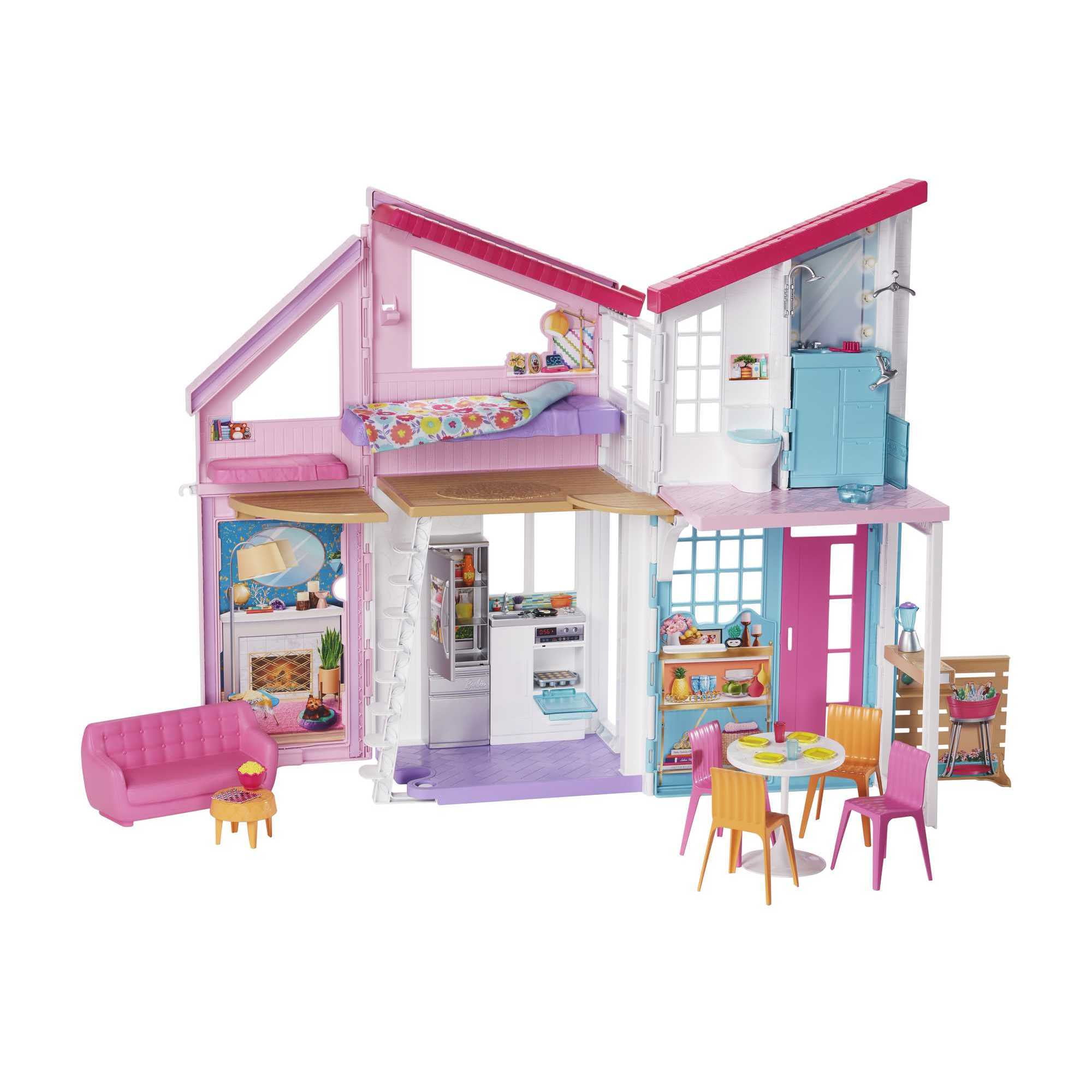 Barbie Malibu House Dollhouse Playset with 25+ Furniture and Accessories [ Exclusive]