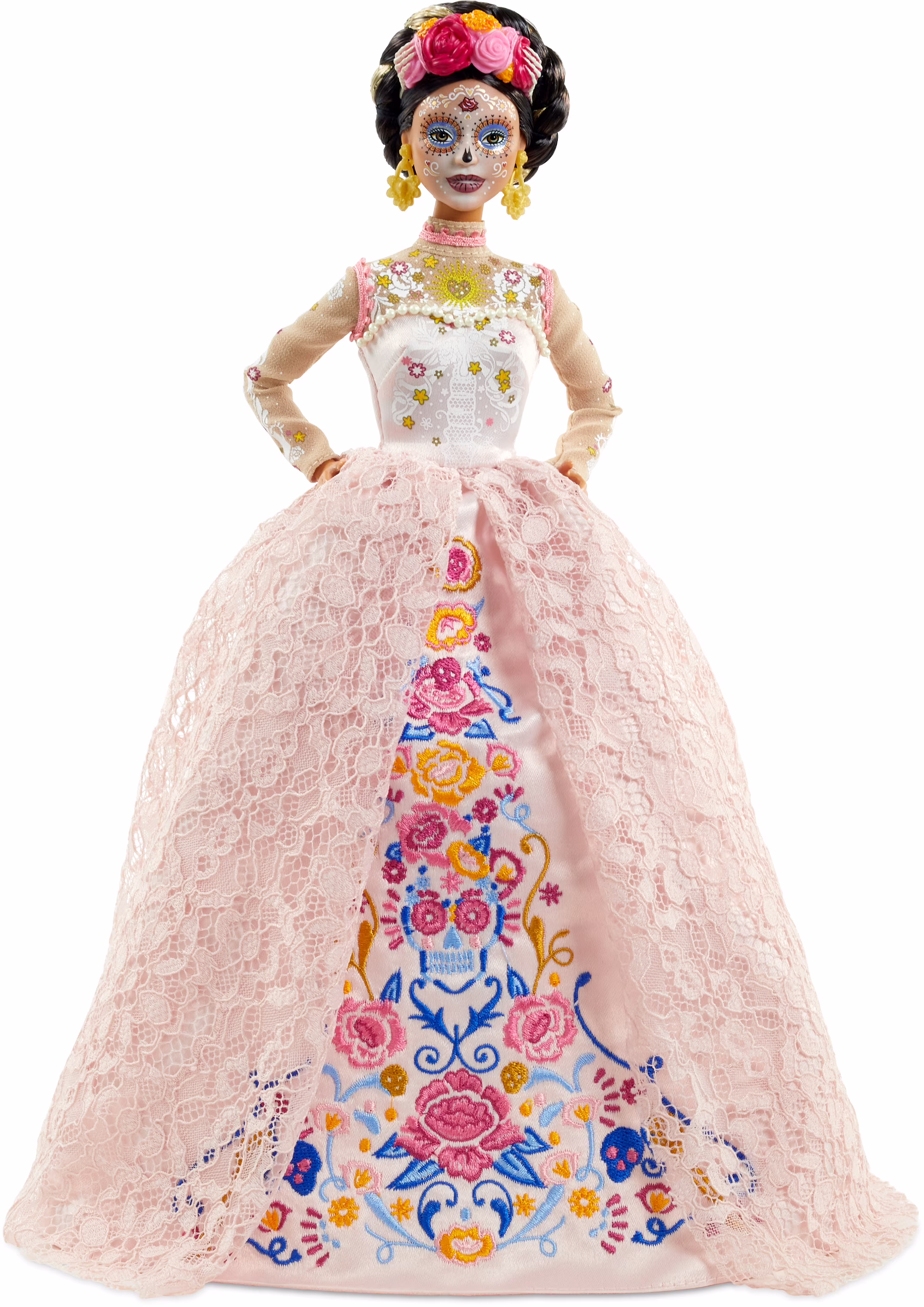 Barbie Signature Dia De Muertos 2020 Doll (12-in Brunette) in Dress and Flower Crown