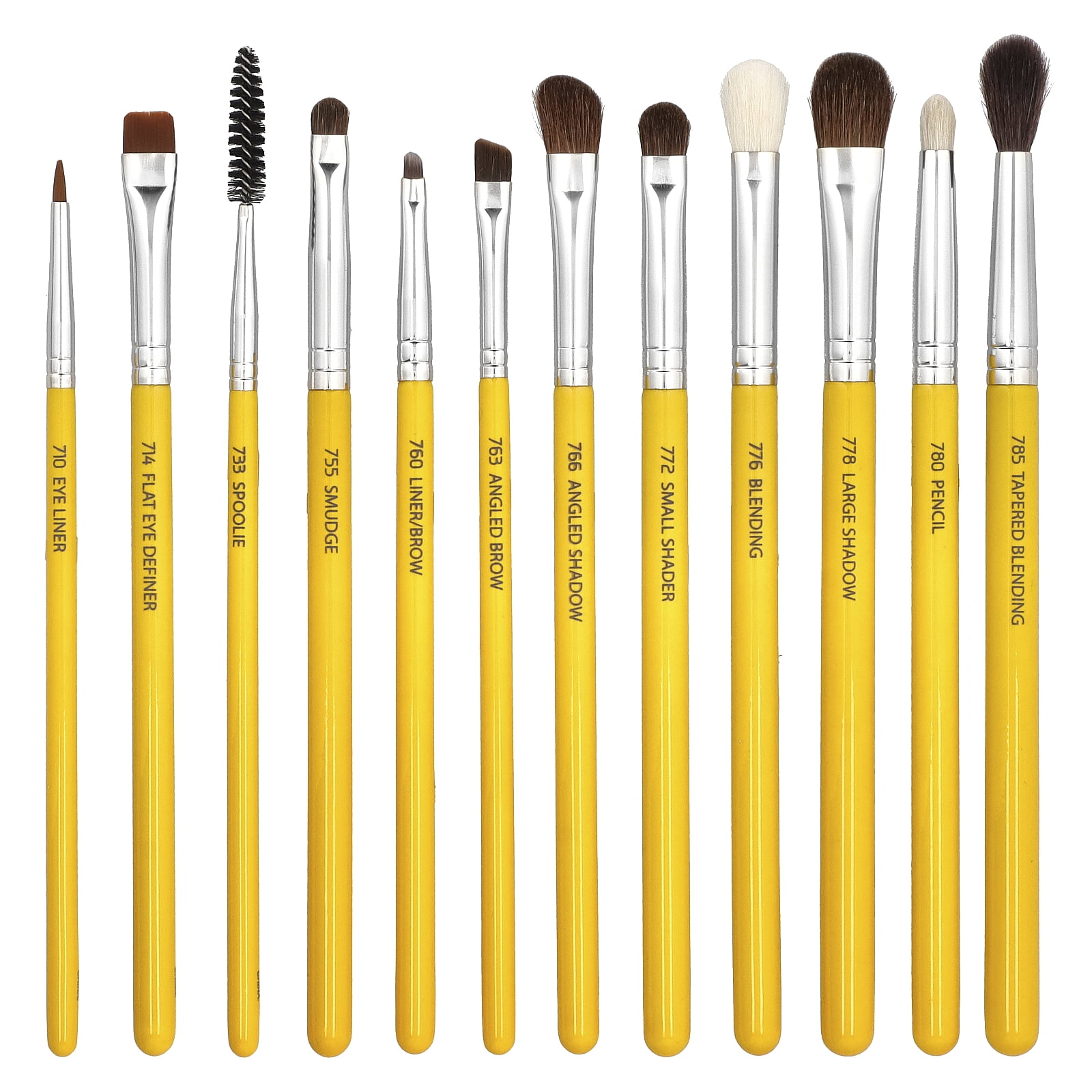 Bdellium Tools Studio Series, Eyes Brush Set and Pouch, 12 Pc Set