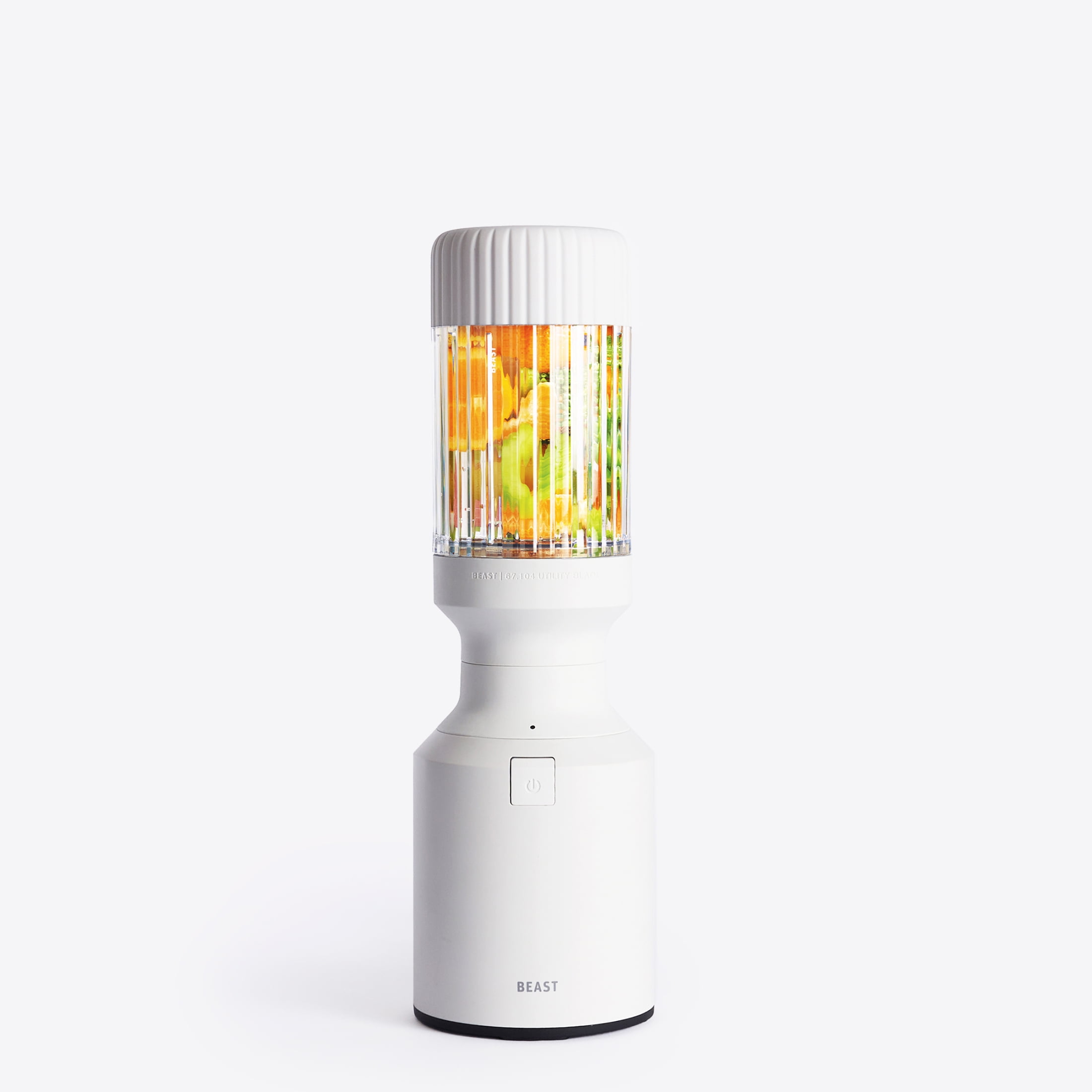 The Beast Mini® Blender | Personal Countertop Blender for Smoothies, Shakes, Food Prep, Frozen Fruits & Veggies, Sauces & Dips | Portable Bottle, Straw Cap and Straws | 600W Motor (Cloud White)