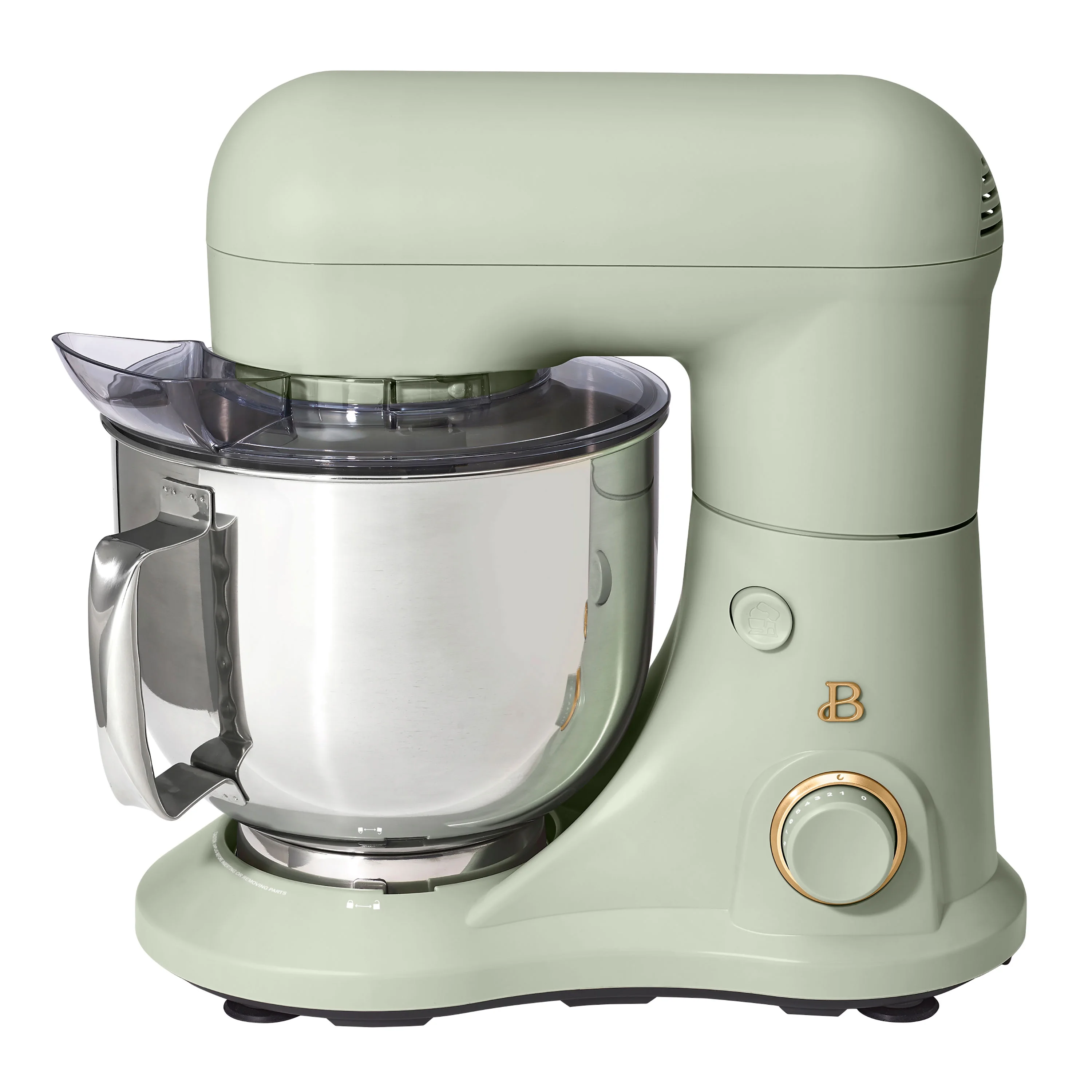 Beautiful 5.3 Qt Stand Mixer, Sage Green with Flat Beater, Dough Hook, Balloon Whisk