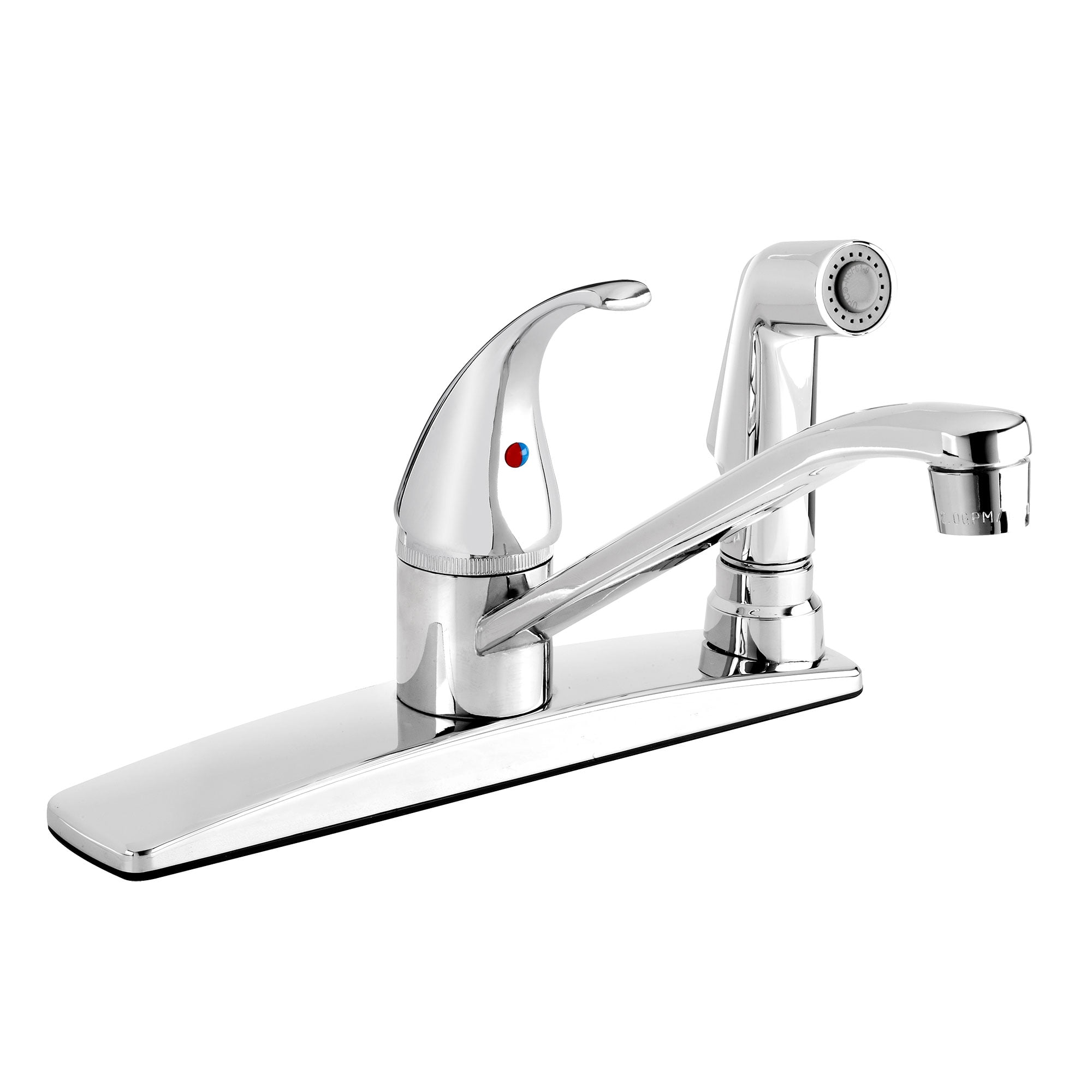 Belanger Kitchen Sink Faucet with Low-Arc Spout and Side Spray, Polished Chrome