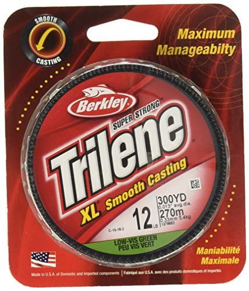 Berkley Trilene® XL® Monofilament Fishing Line, Low-Vis Green, 14 lb Test Strength, 3000 yd