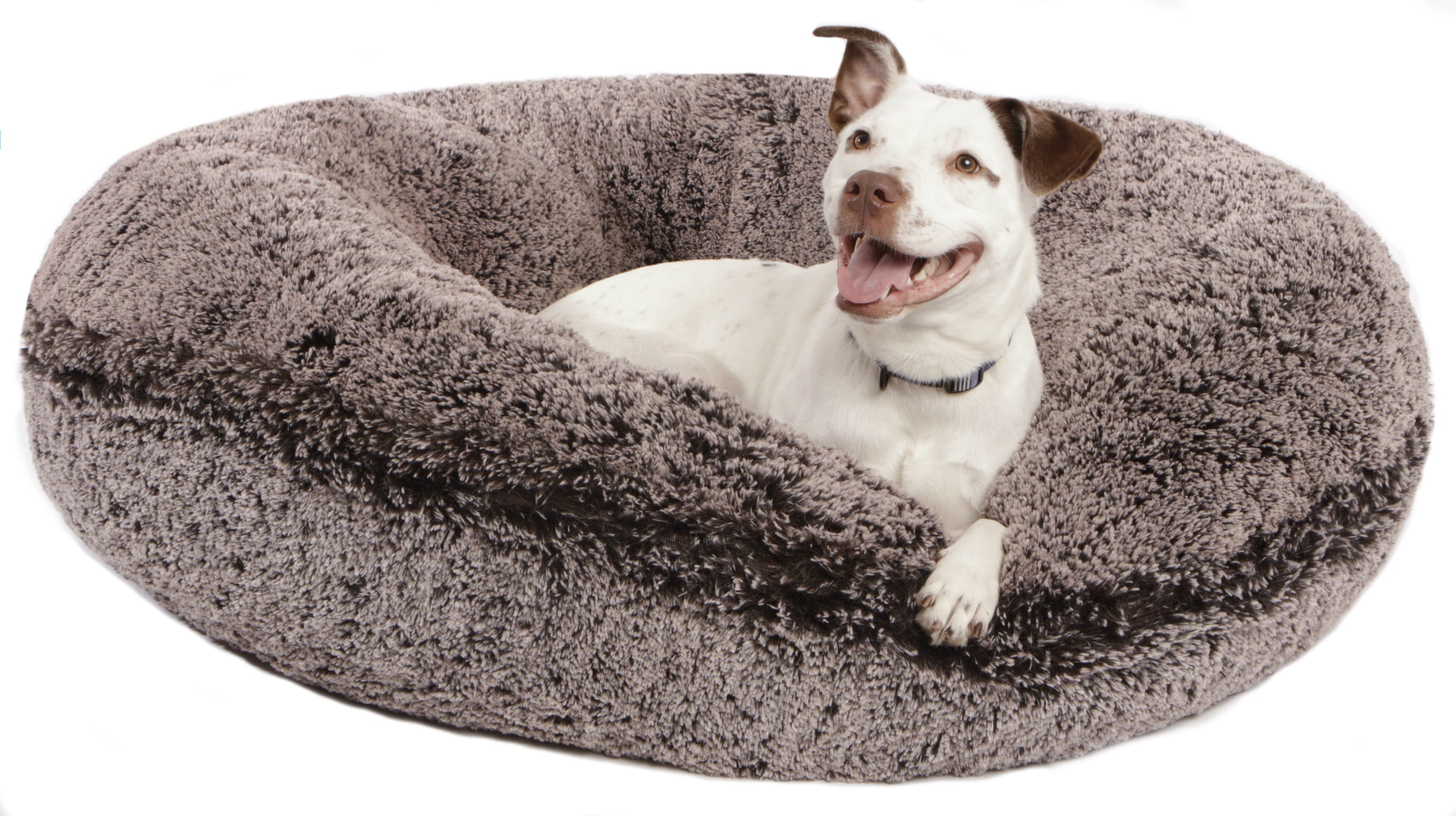 Bessie and Barnie Signature Frosted Willow Luxury Shag Extra Plush Faux Fur Bagel Pet/ Dog Bed