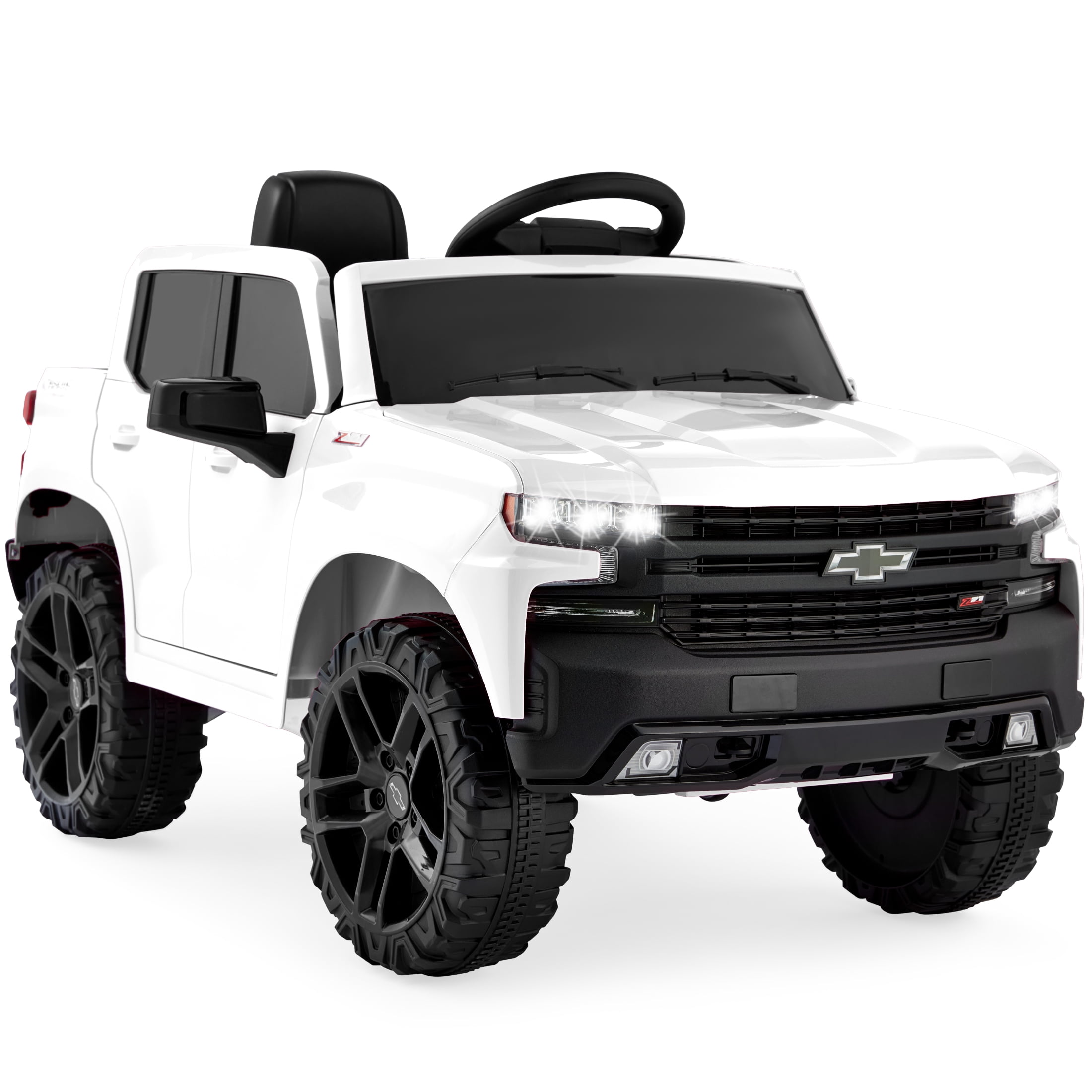Best Choice Products 12V 2.5 MPH Licensed Chevrolet Silverado Ride On Truck Car Toy w/ Parent Remote Control - White