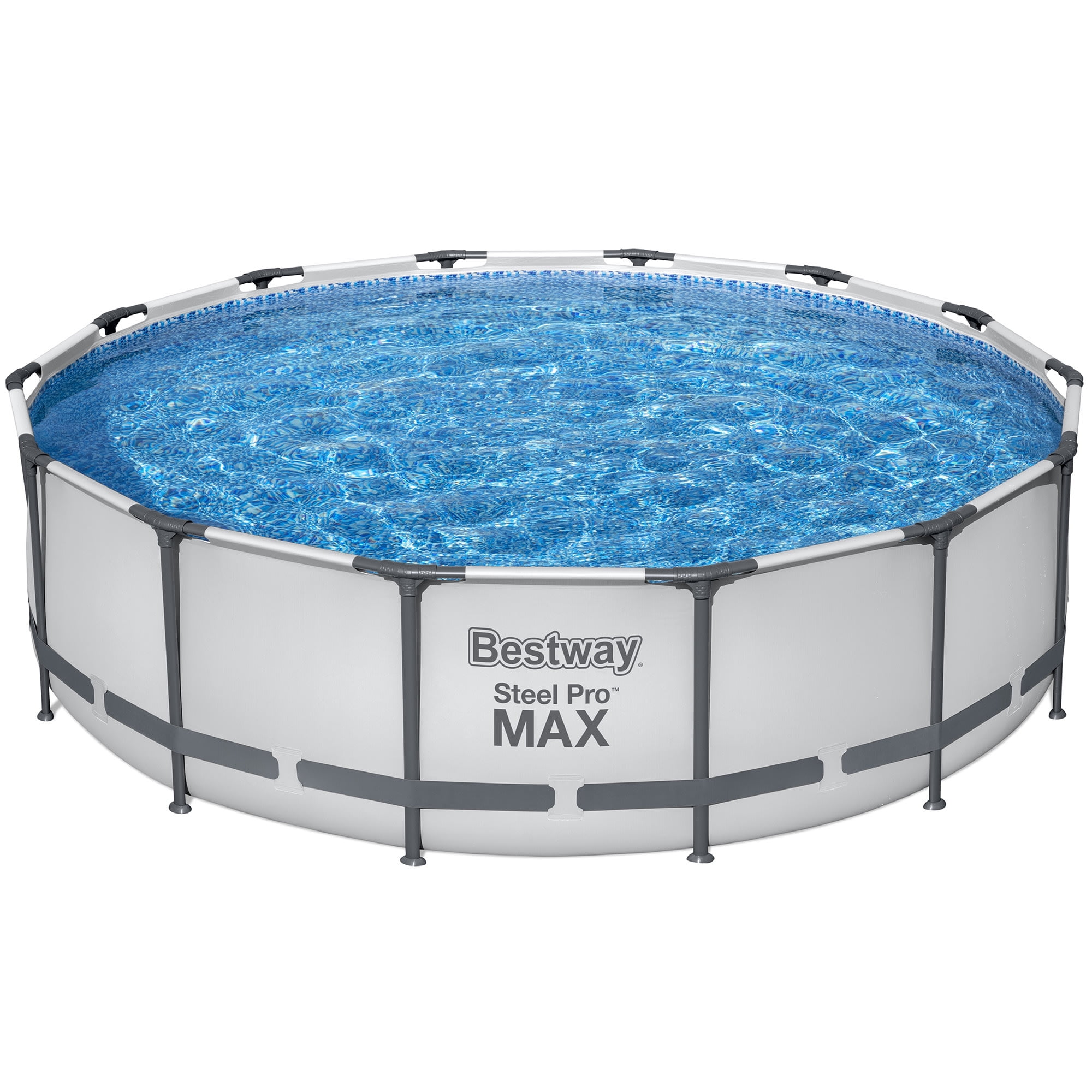 Bestway: Steel Pro MAX 14' x 42" Above Ground Pool Set - 3440 Gallon, Outdoor Family Pool, Corrosion & Puncture Resistant, Includes Filter, Pump, Ladder & Cover