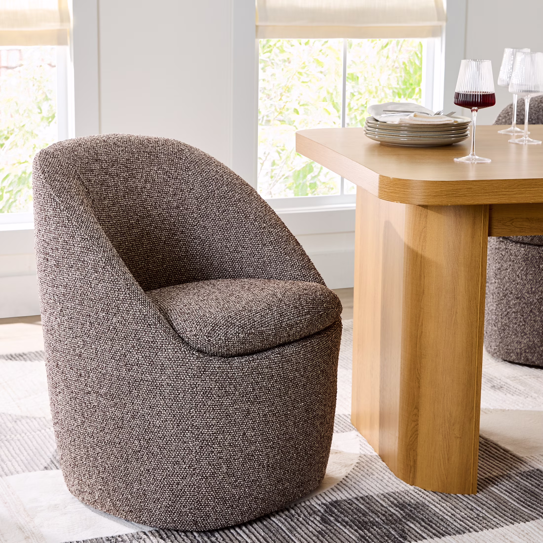 Better Homes & Gardens Mira Everywhere Dining Chairs, Truffle Brown