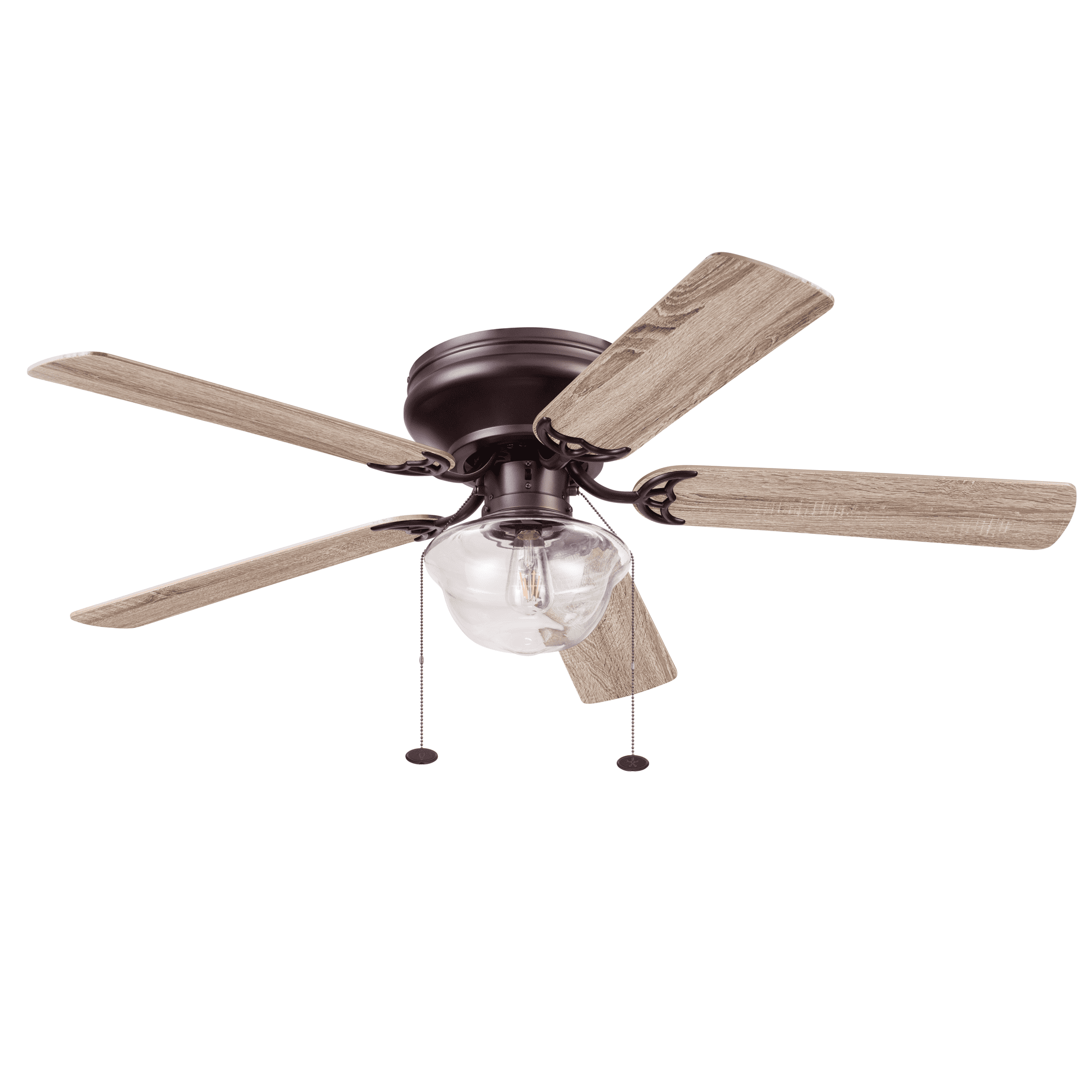 Better Homes & Gardens Wyndham 52'' Bronze Traditional LED Flush Mount Dining Room Ceiling Fan