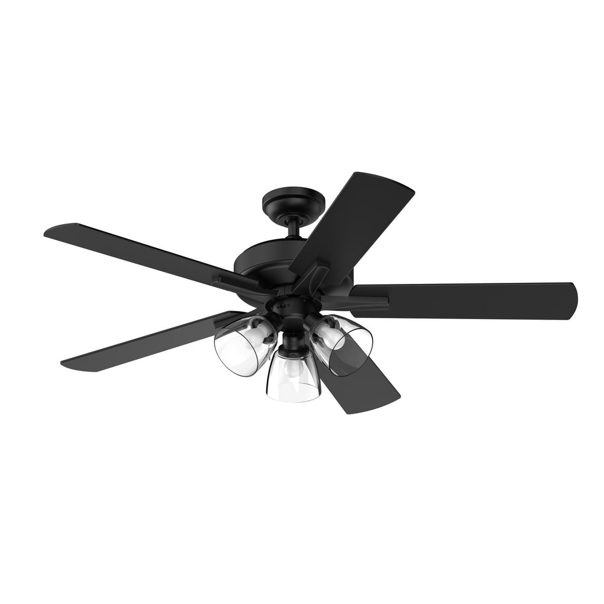 Better Homes & Gardens Bennett Collection 52'' Black Ceiling Fan with LED Light Kit 5 Reversible Blades