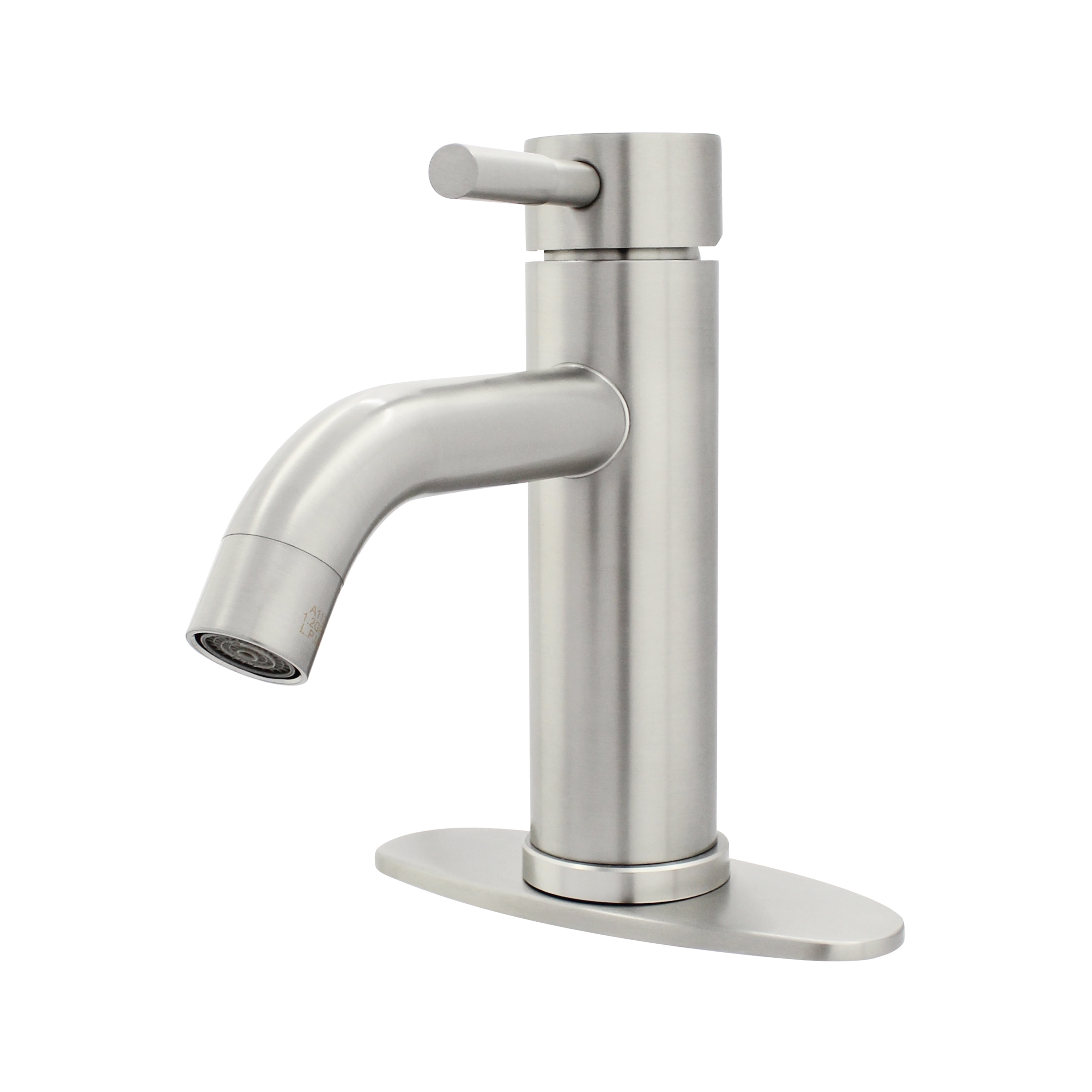 Better Homes & Gardens Elmont Single Handle Bathroom Faucet, Satin Nickel, Includes Push Pop-Up Drain
